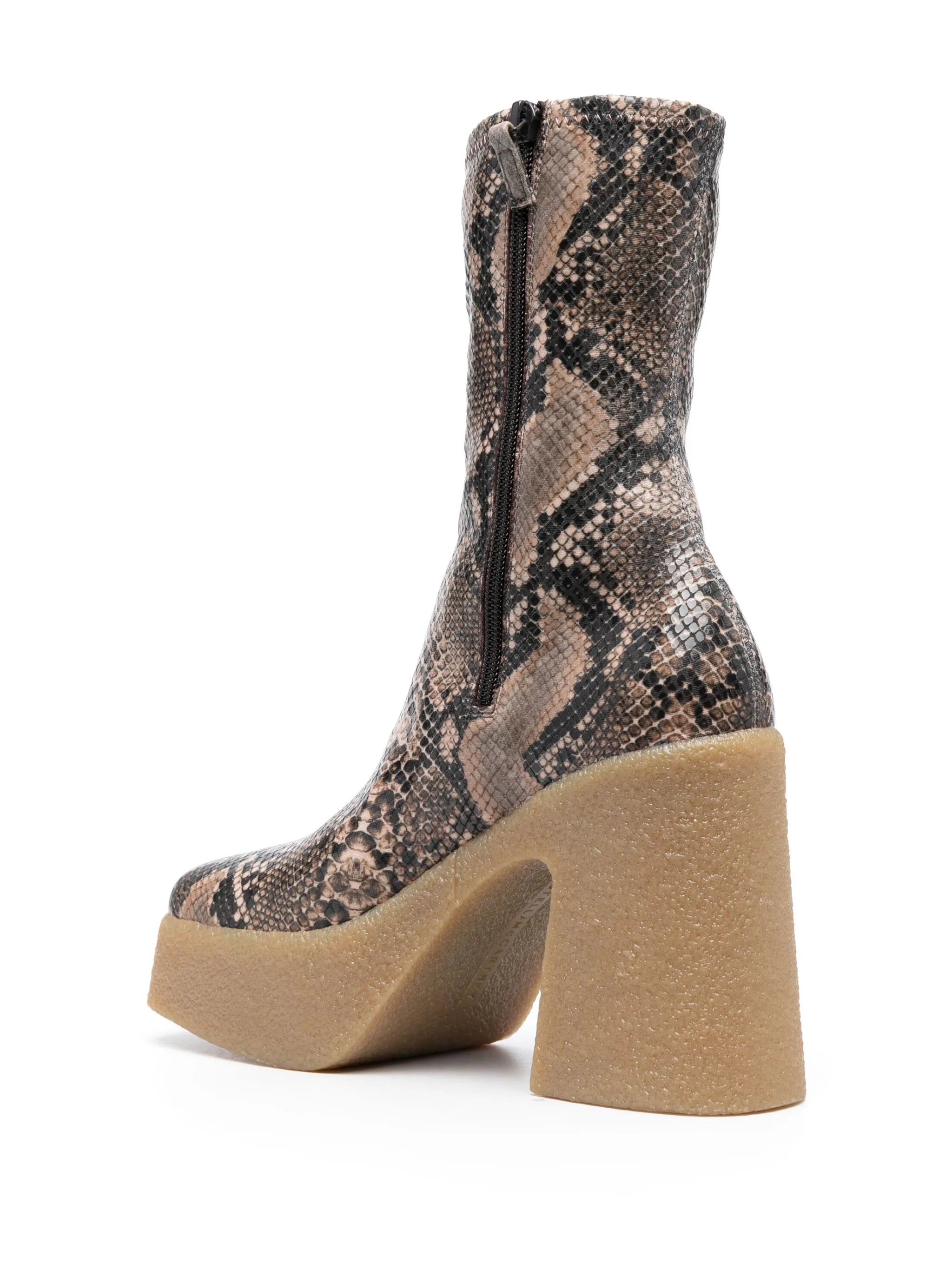 105mm snakeskin-effect ankle boots