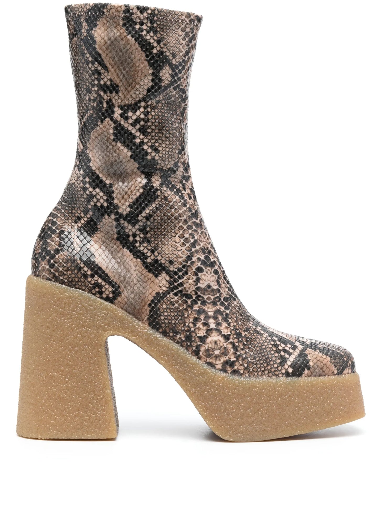 105mm snakeskin-effect ankle boots