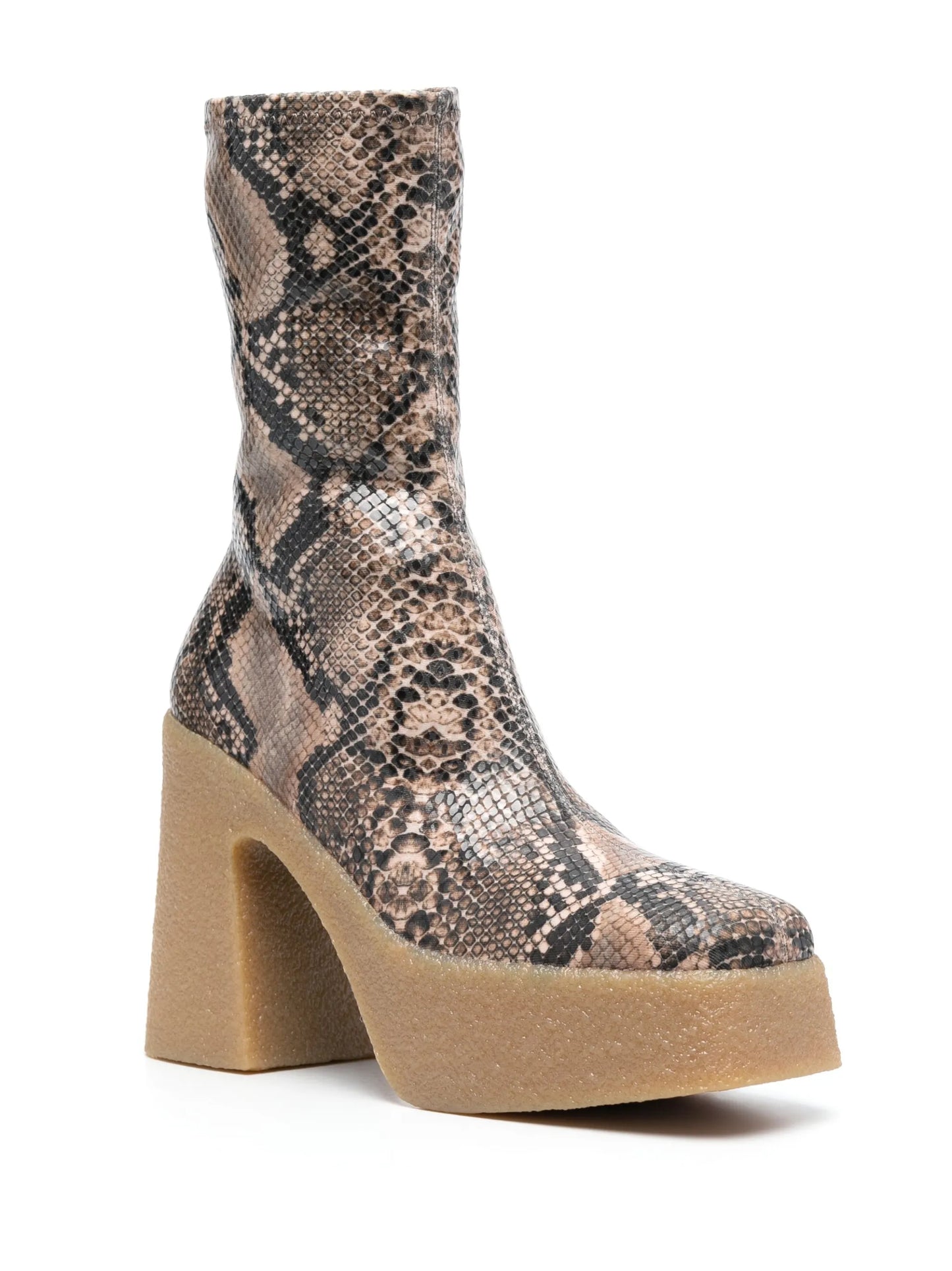 105mm snakeskin-effect ankle boots