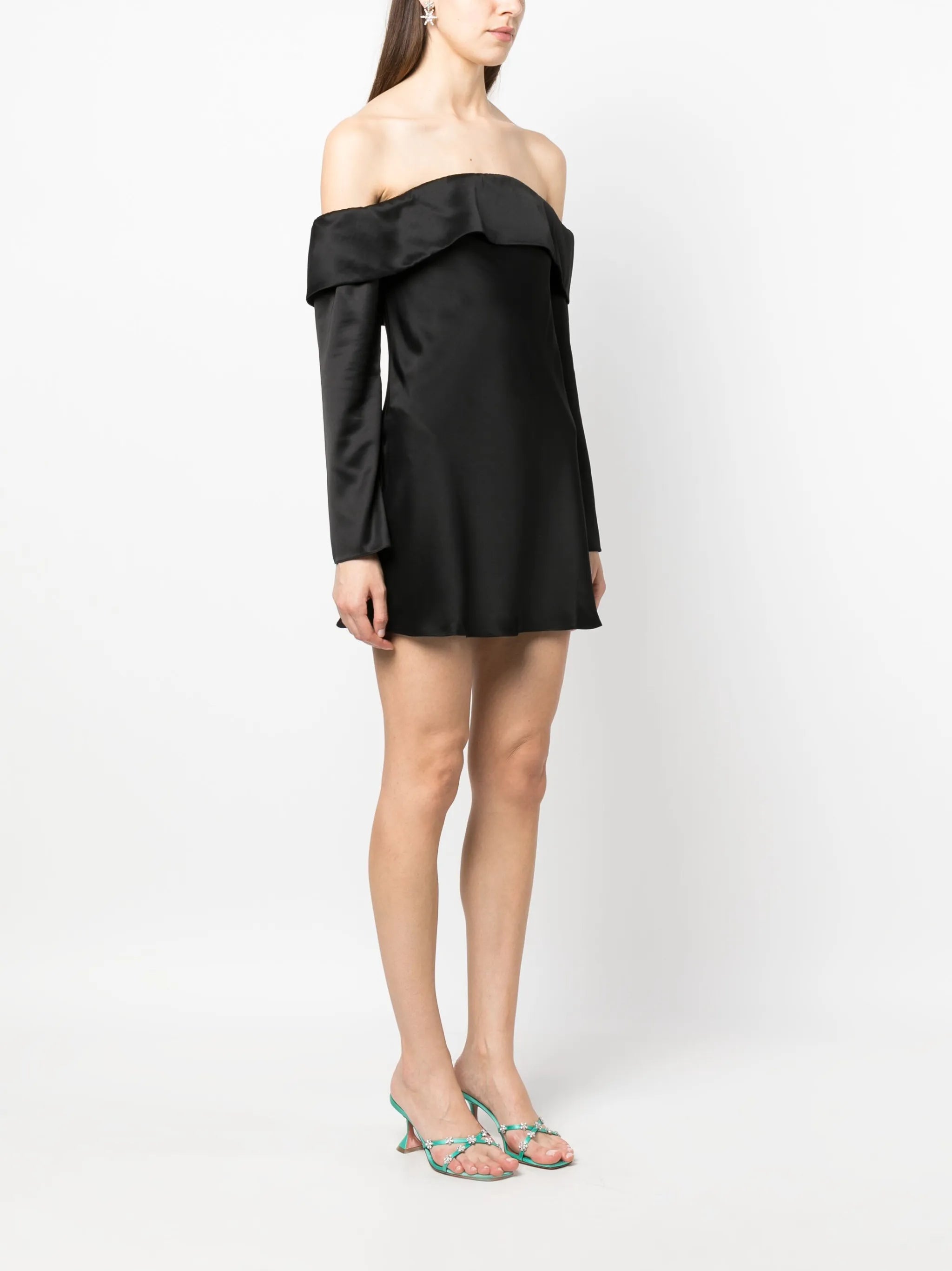 Maves off-shoulder satin minidress