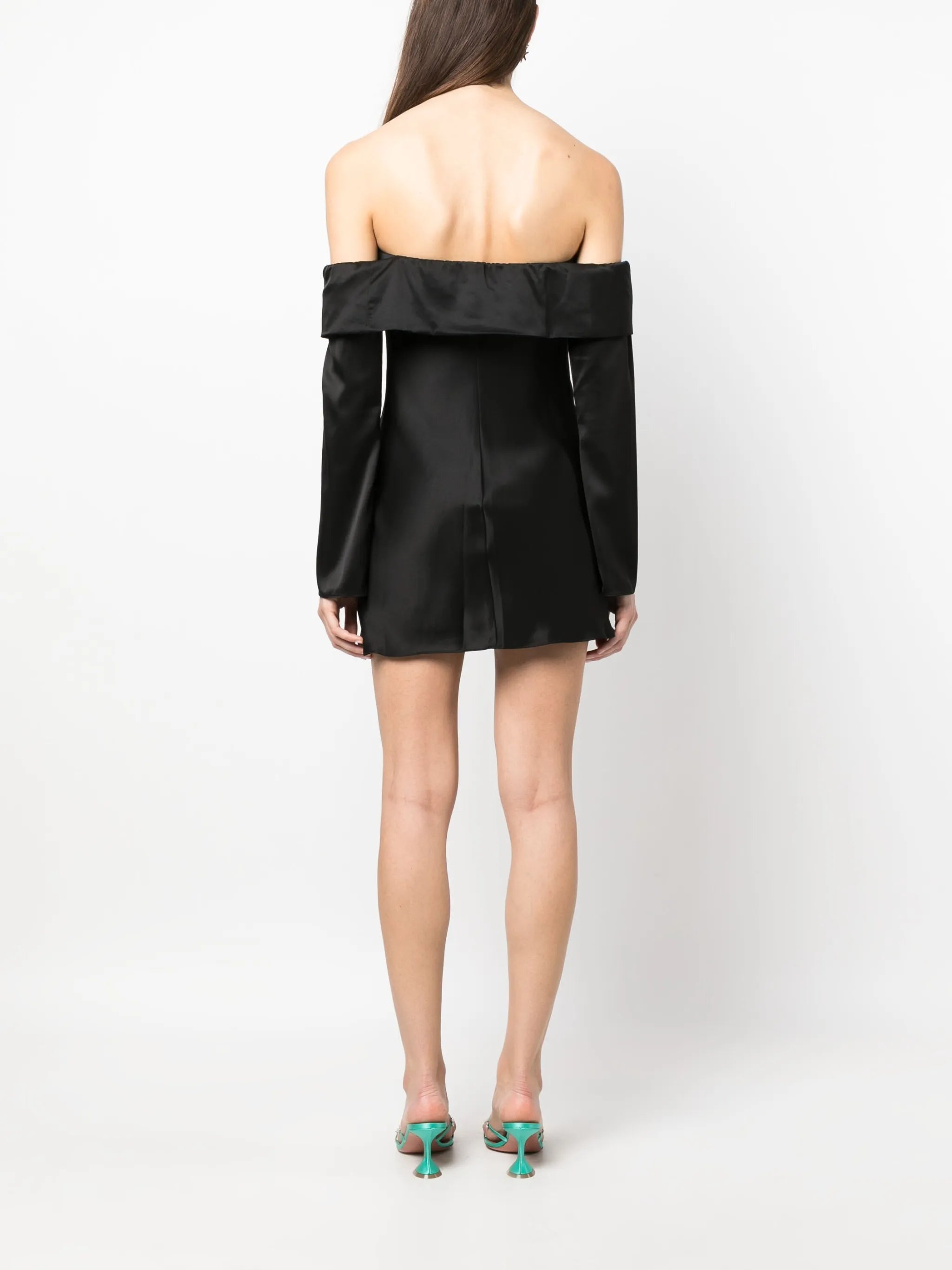 Maves off-shoulder satin minidress