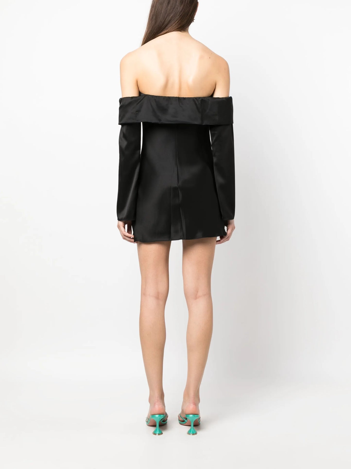 Maves off-shoulder satin minidress