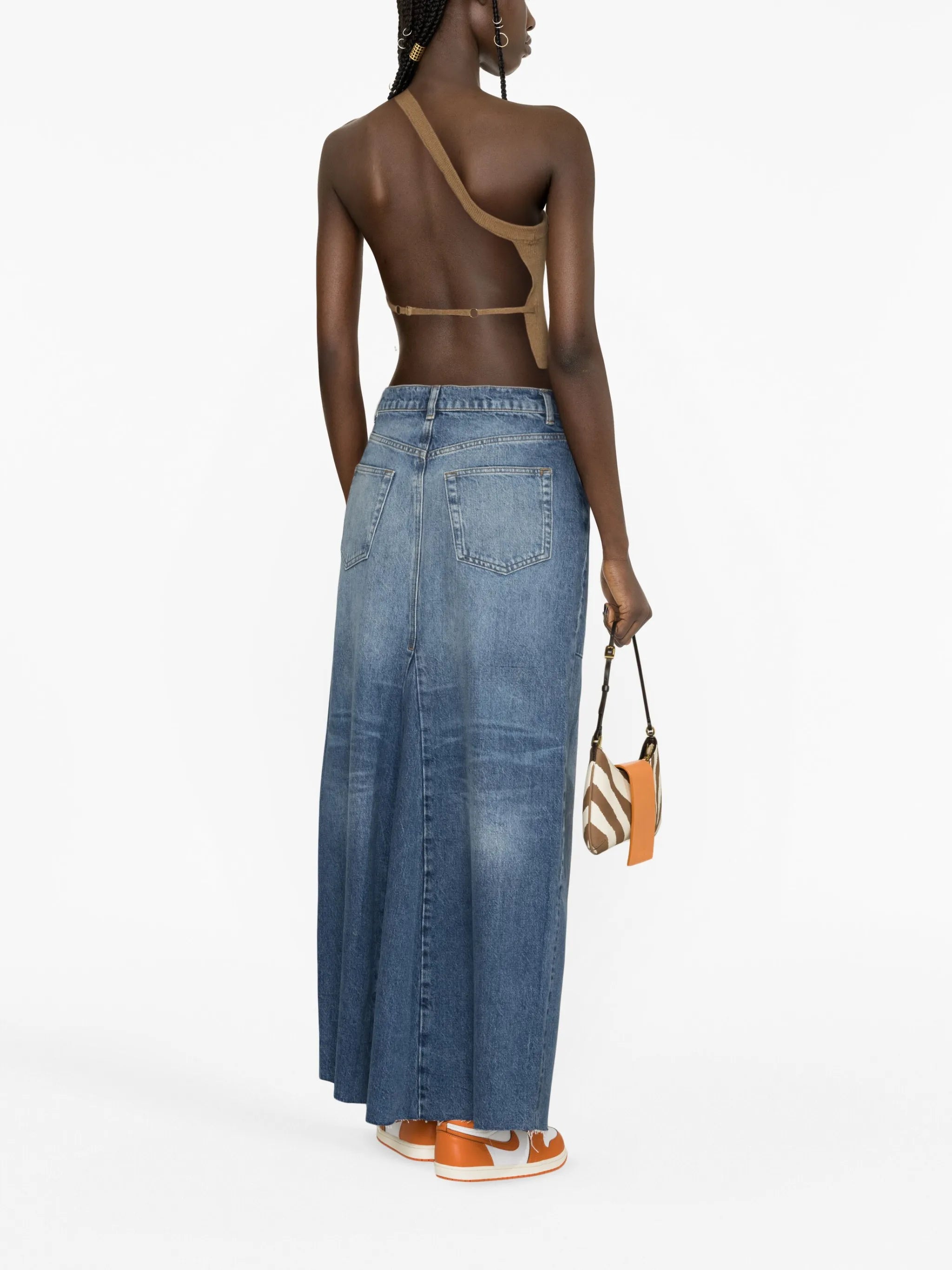 Tazz denim maxi skirt