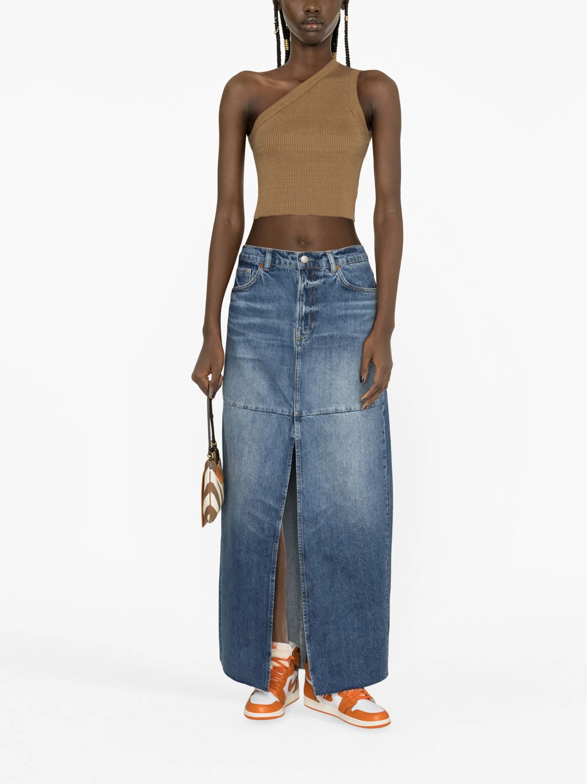 Tazz denim maxi skirt