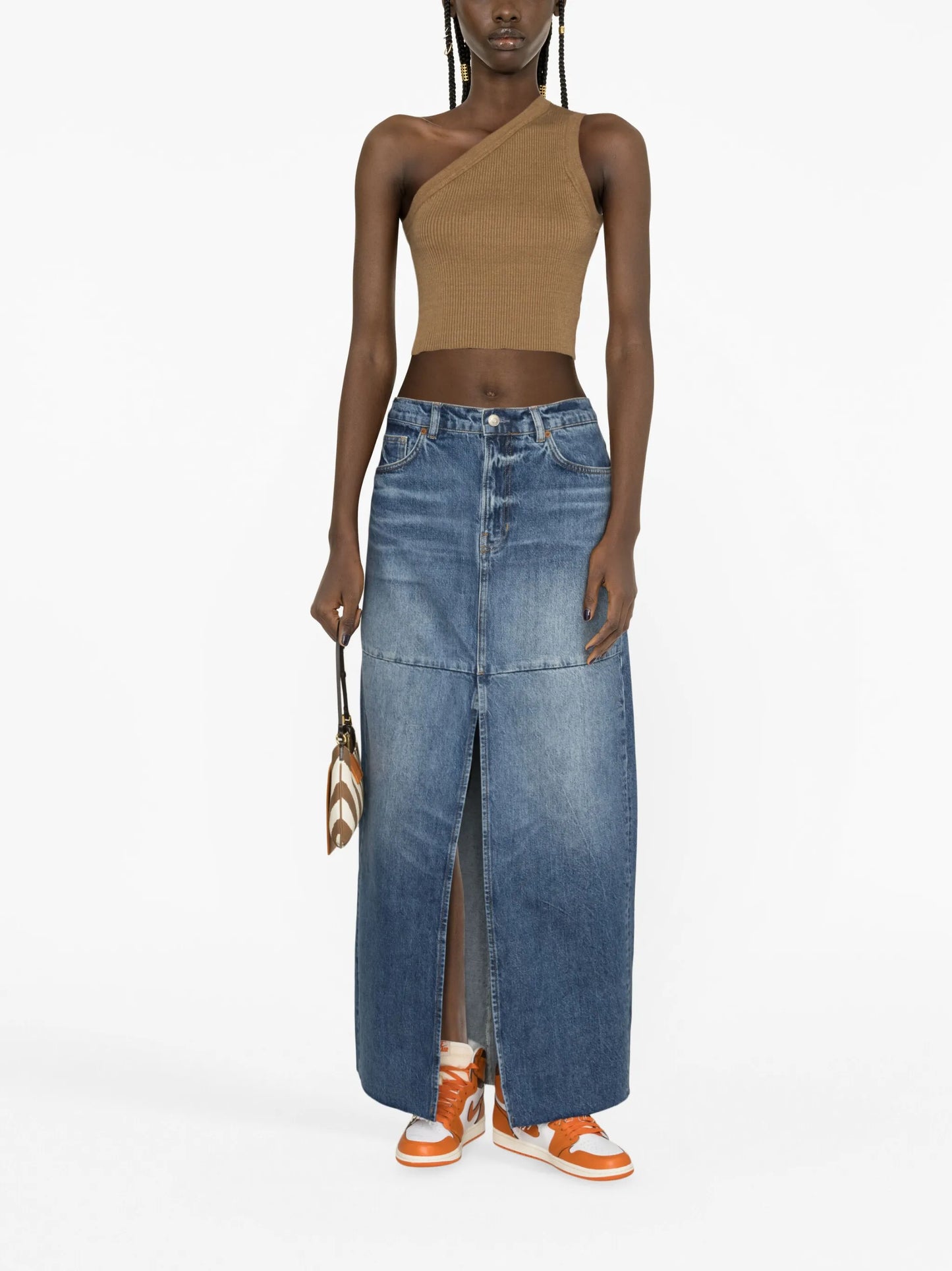 Tazz denim maxi skirt