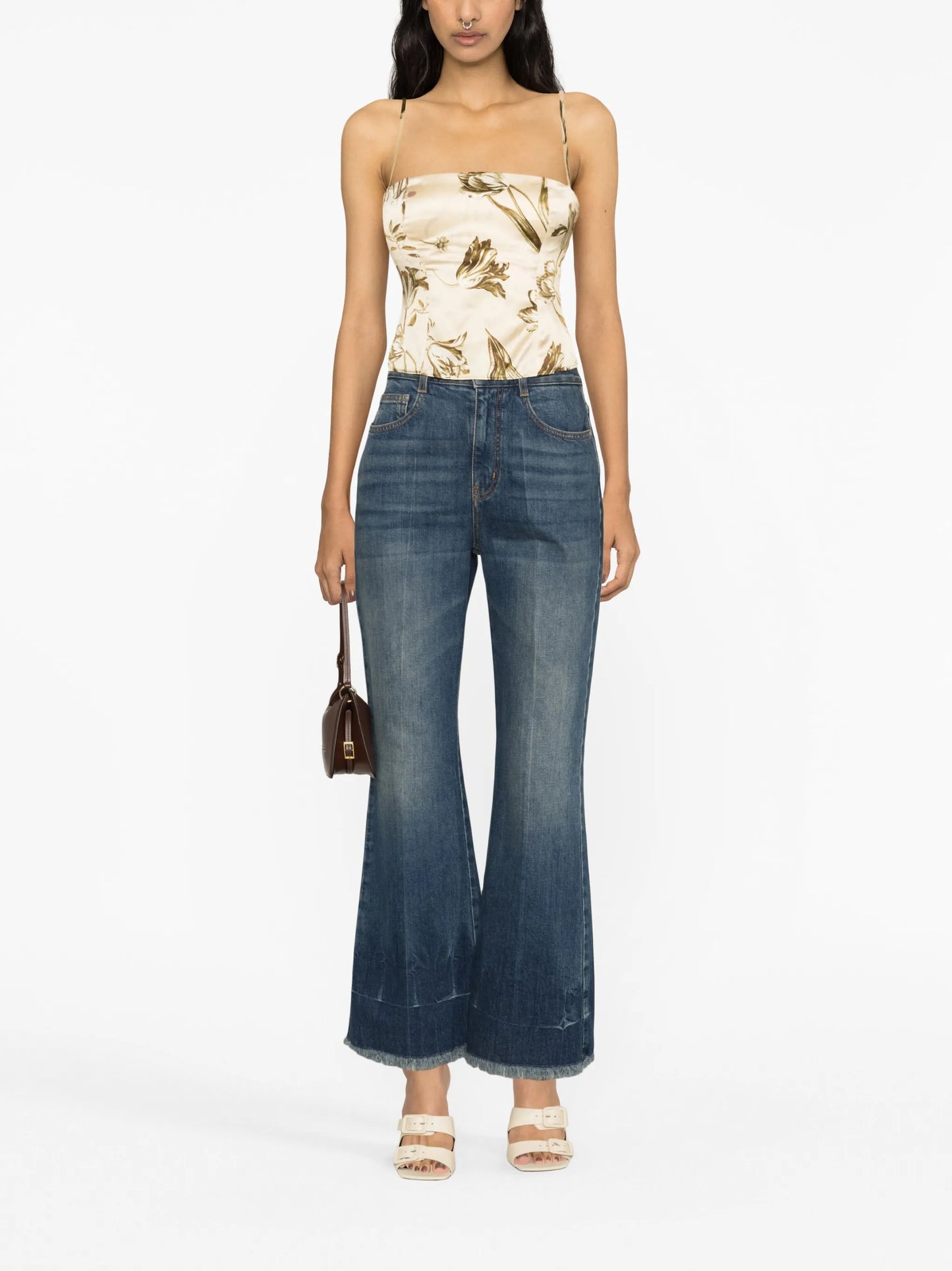 Overland floral-print silk top
