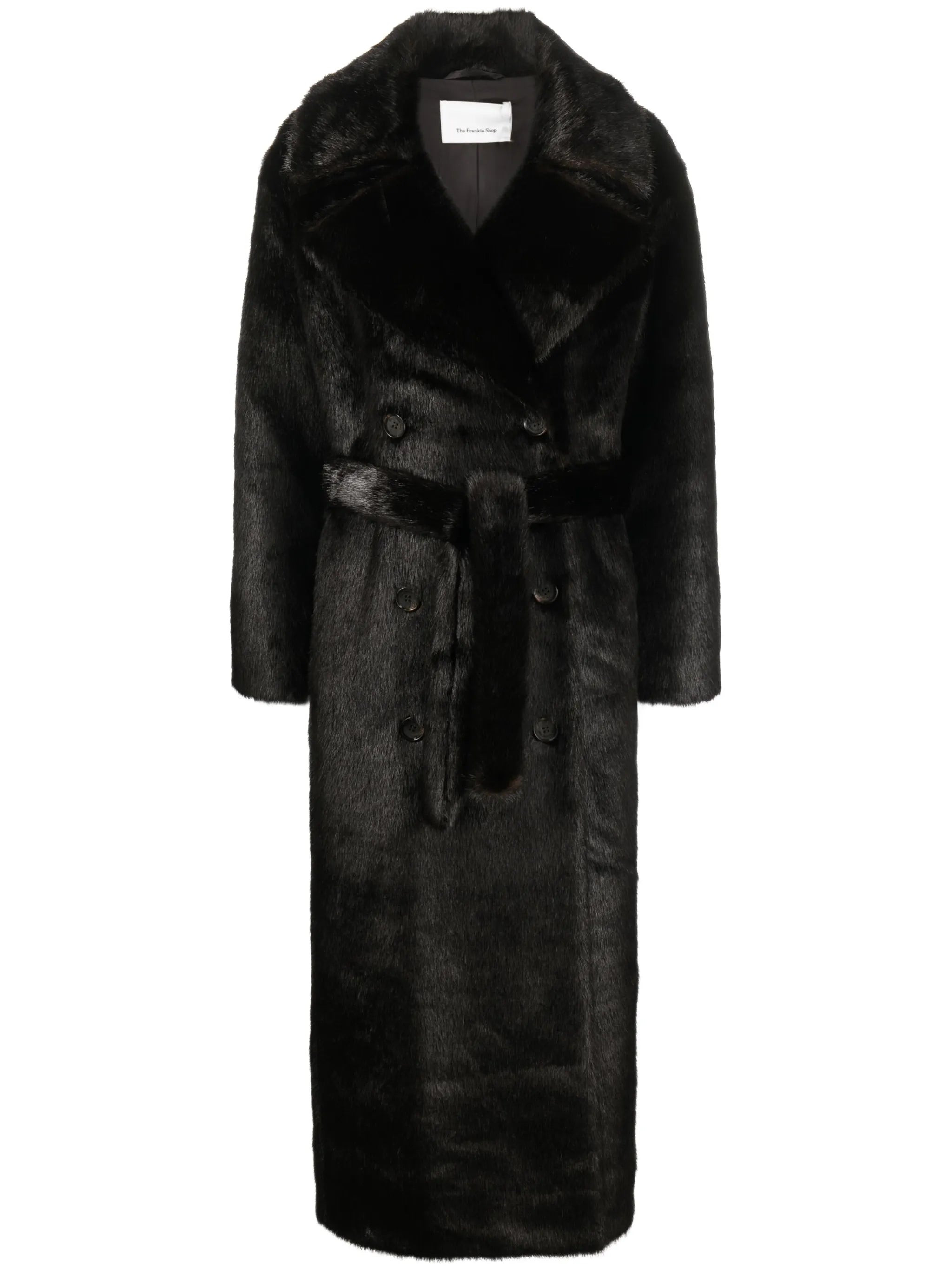 Jonie faux-fur belted coat