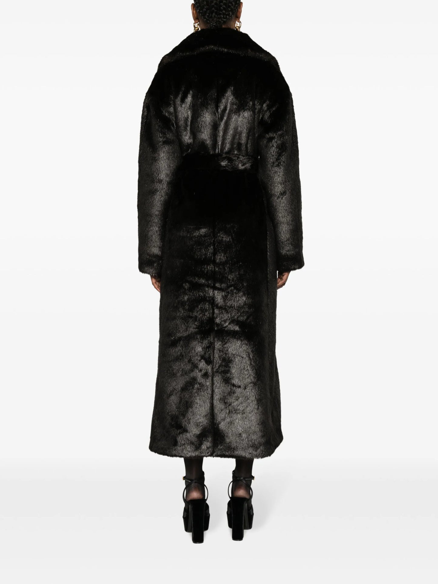 Jonie faux-fur belted coat