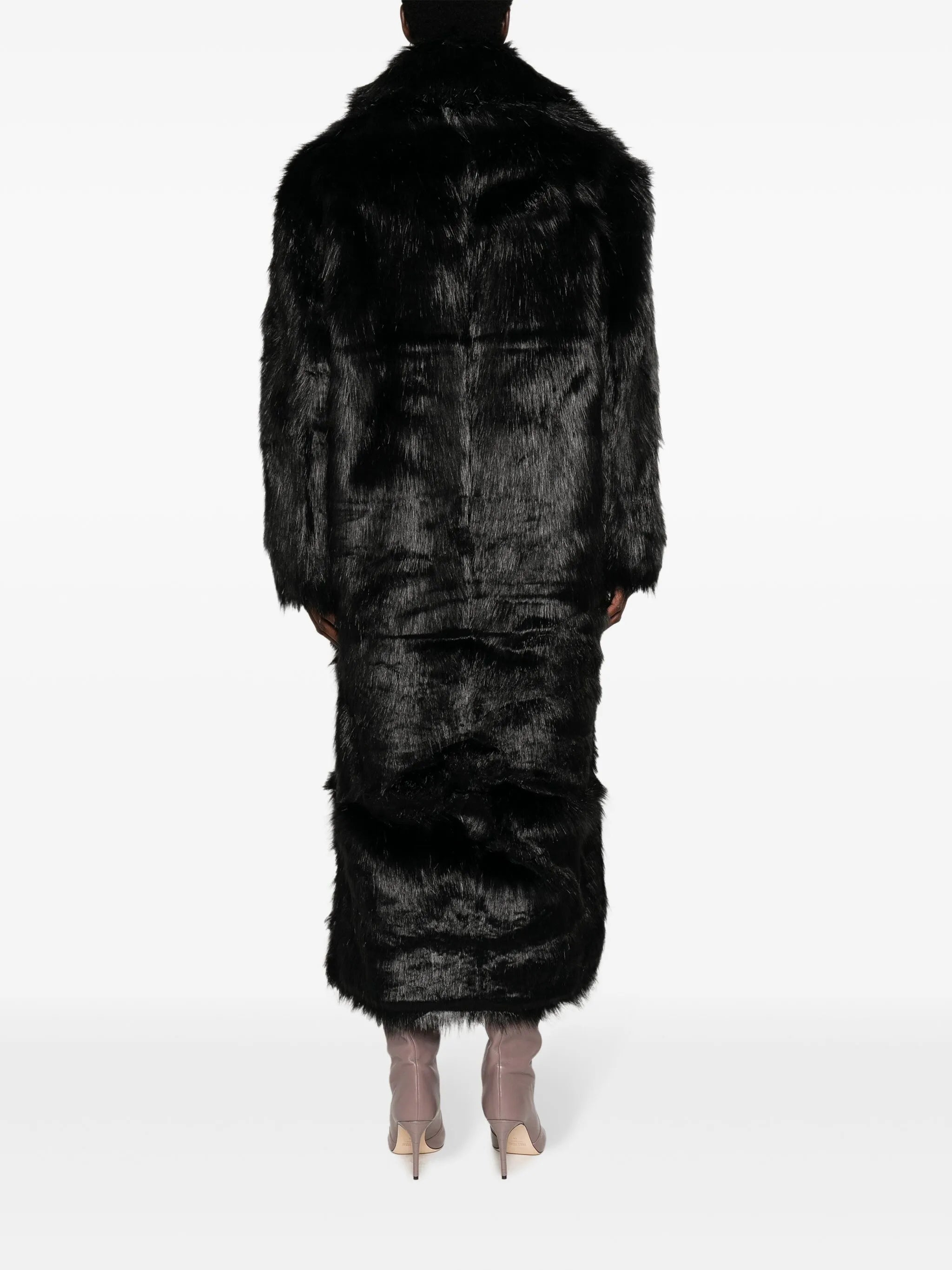 Joan long faux-fur coat