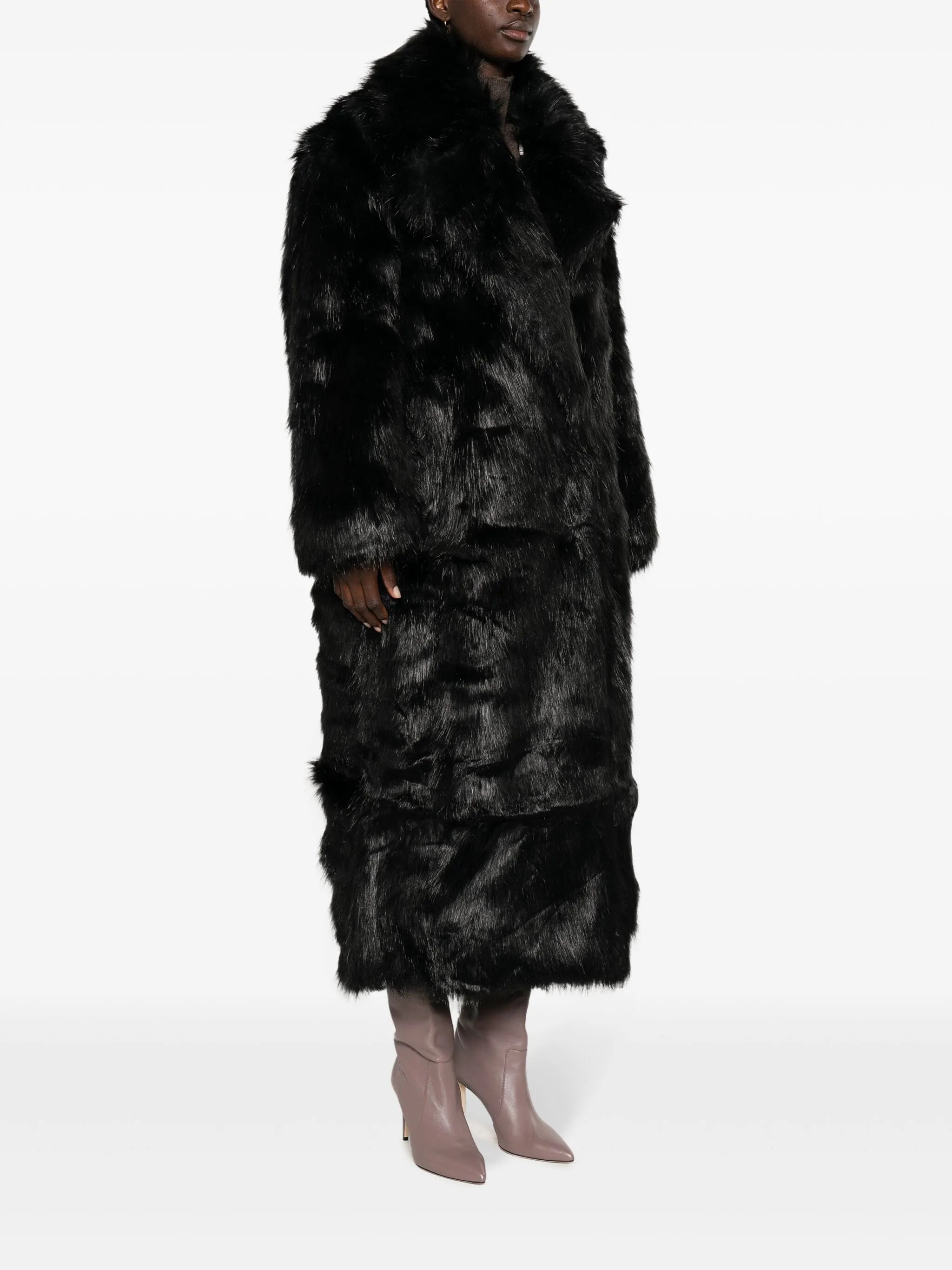 Joan long faux-fur coat