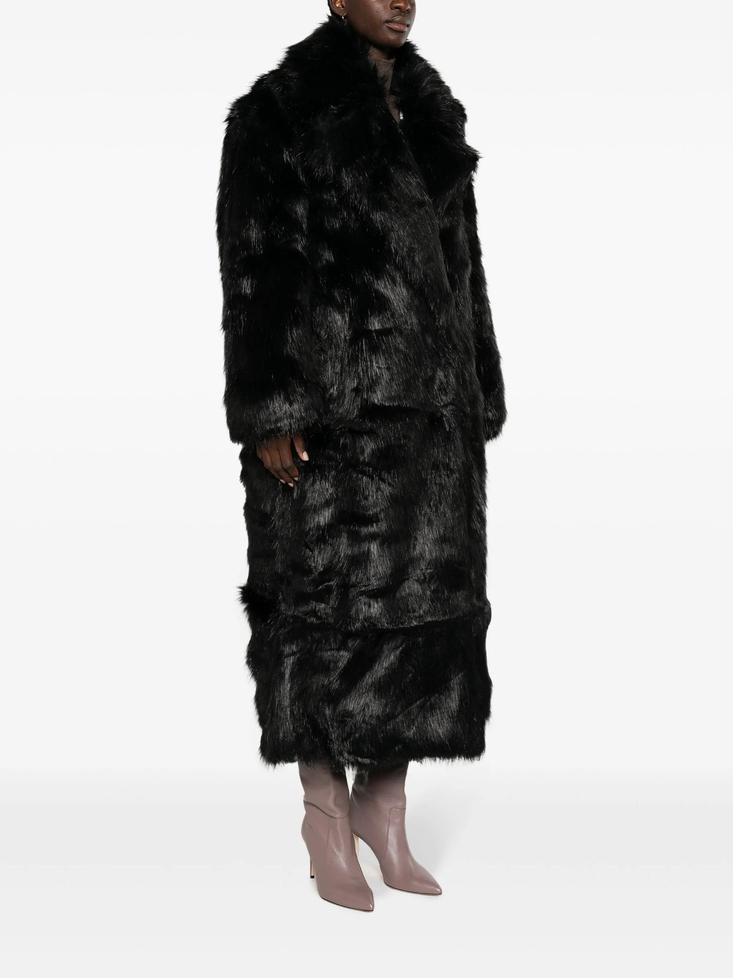 Joan long faux-fur coat