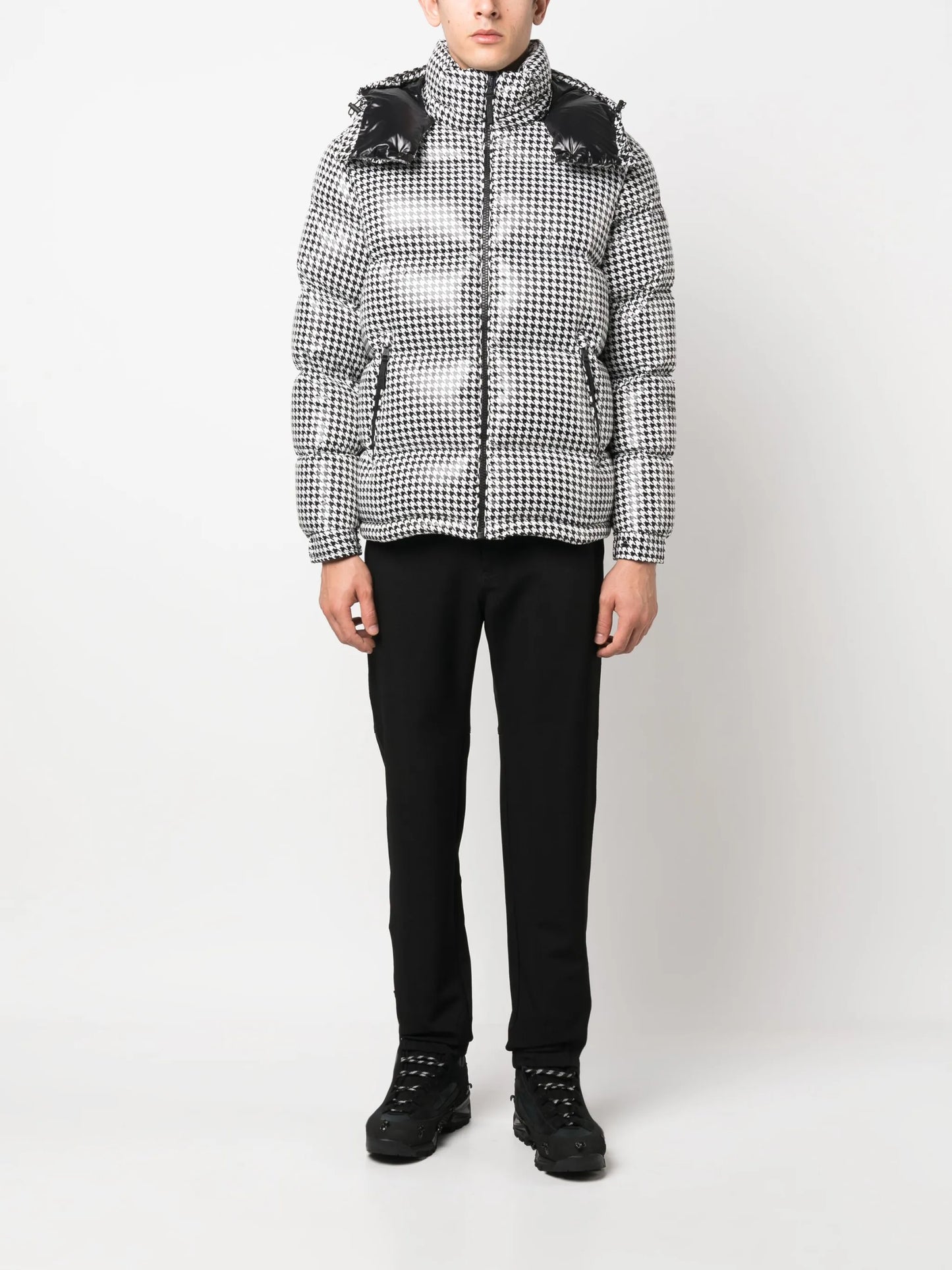 x FRGMT Socotrine houndstooth-pattern padded jacket