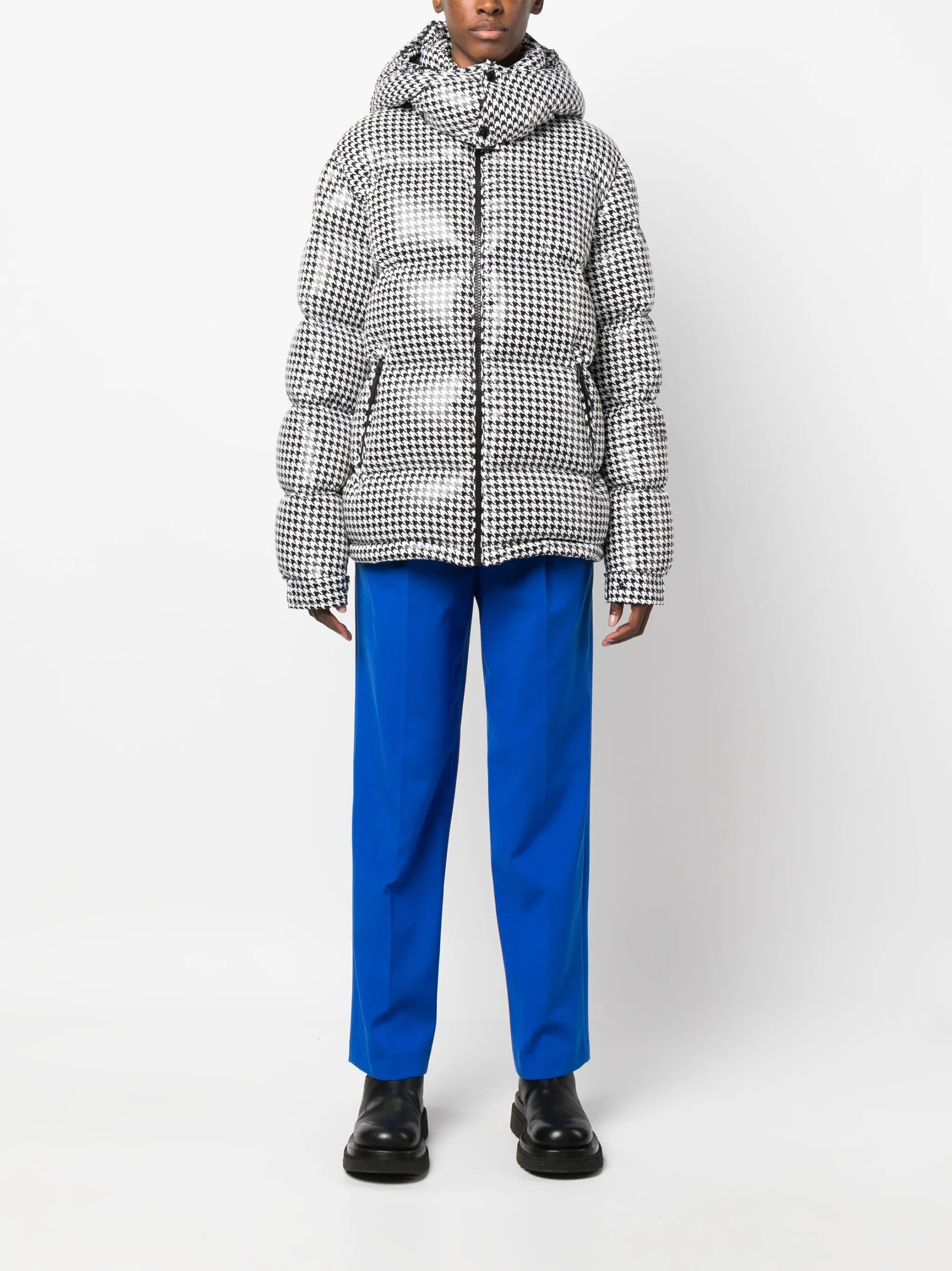 x FRGMT Socotrine houndstooth-pattern padded jacket