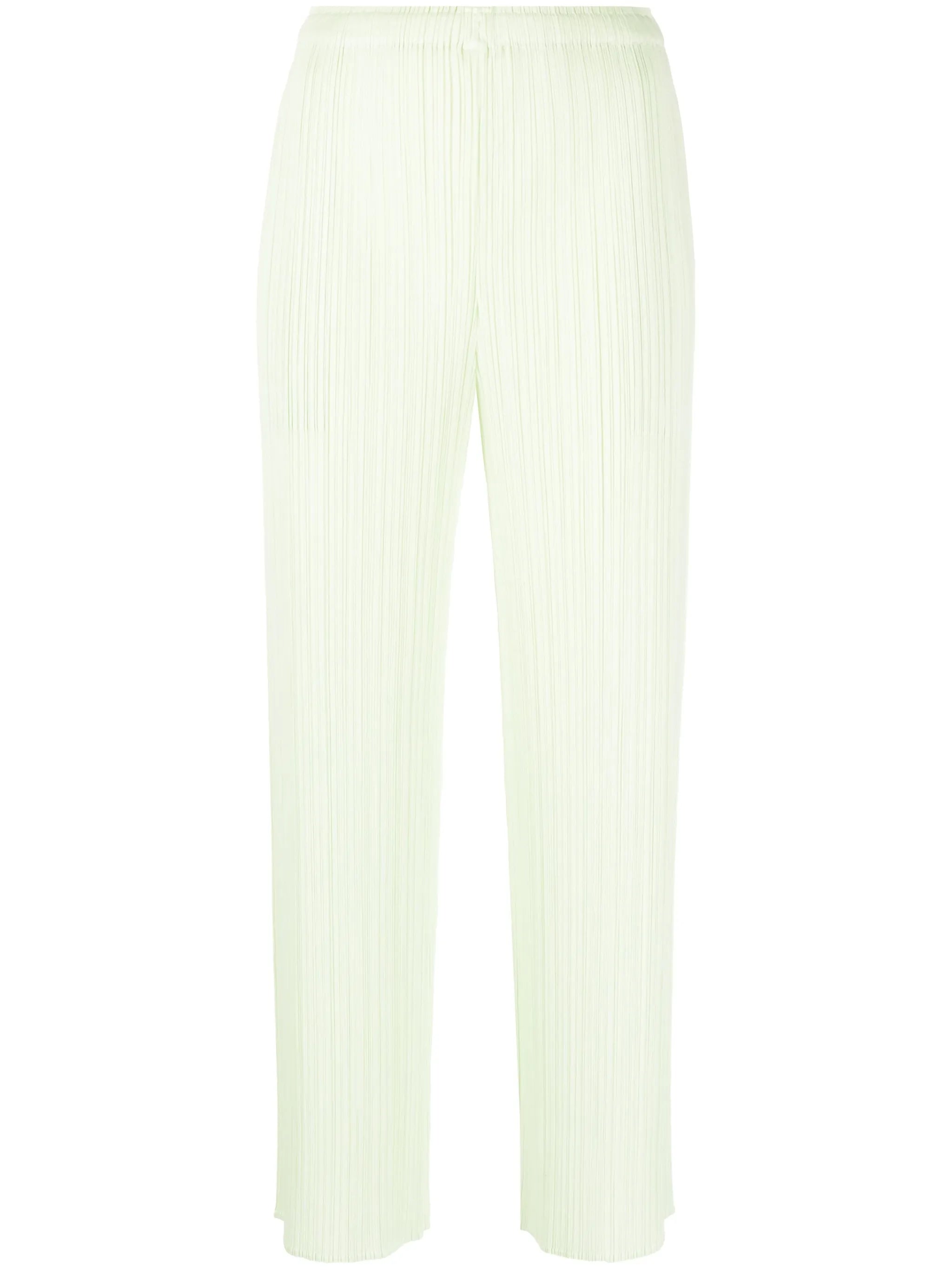 plissé cropped trousers