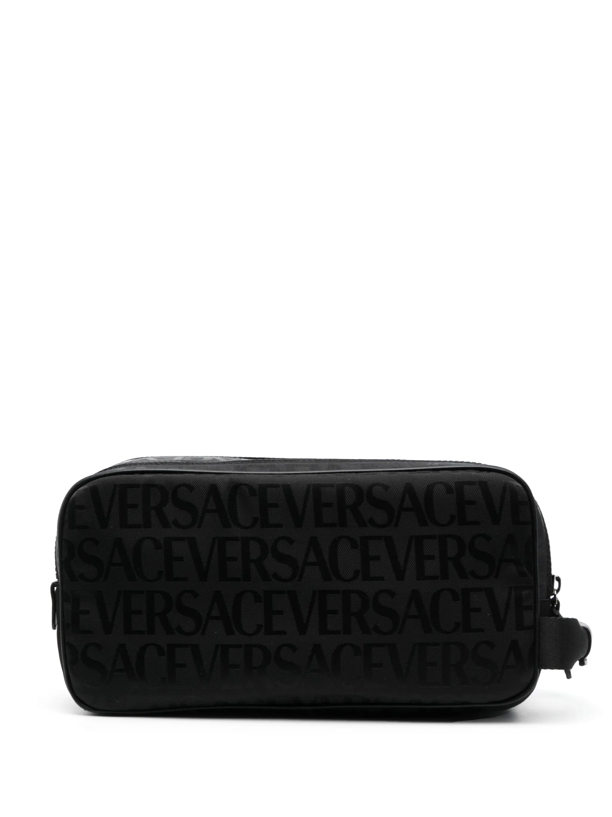 logo-print wash bag