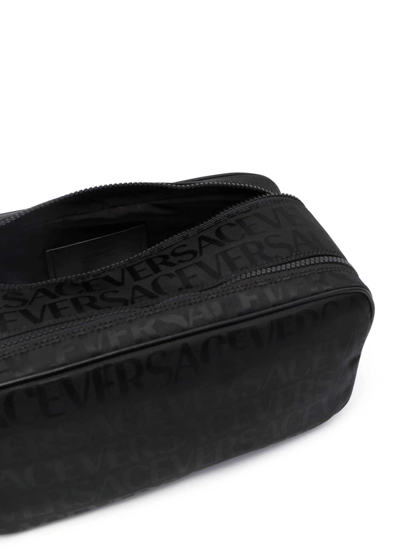 logo-print wash bag