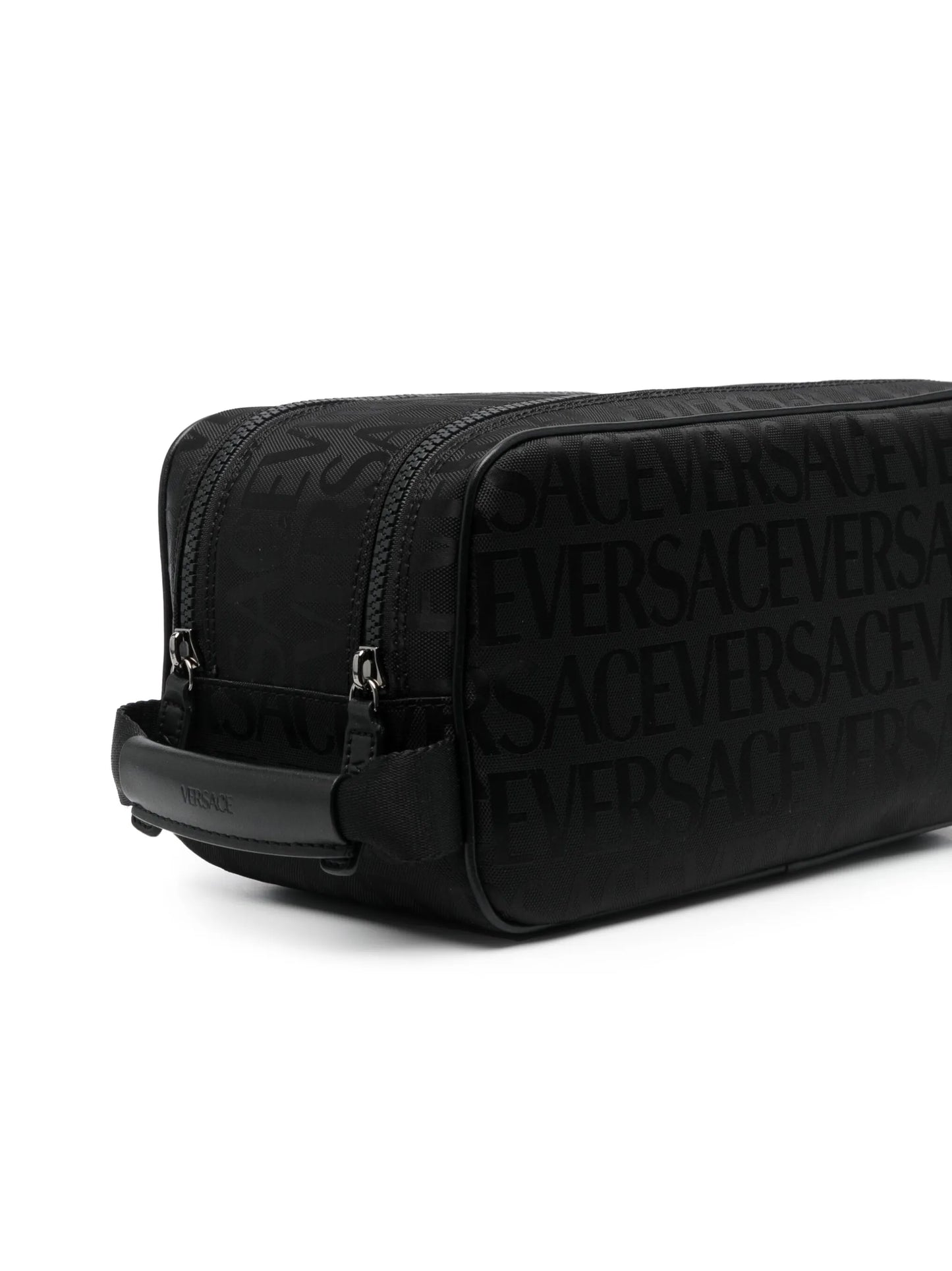 logo-print wash bag