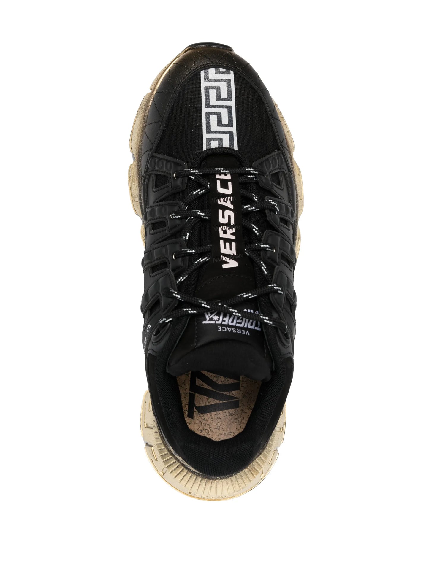 lettering sole leather sneakers