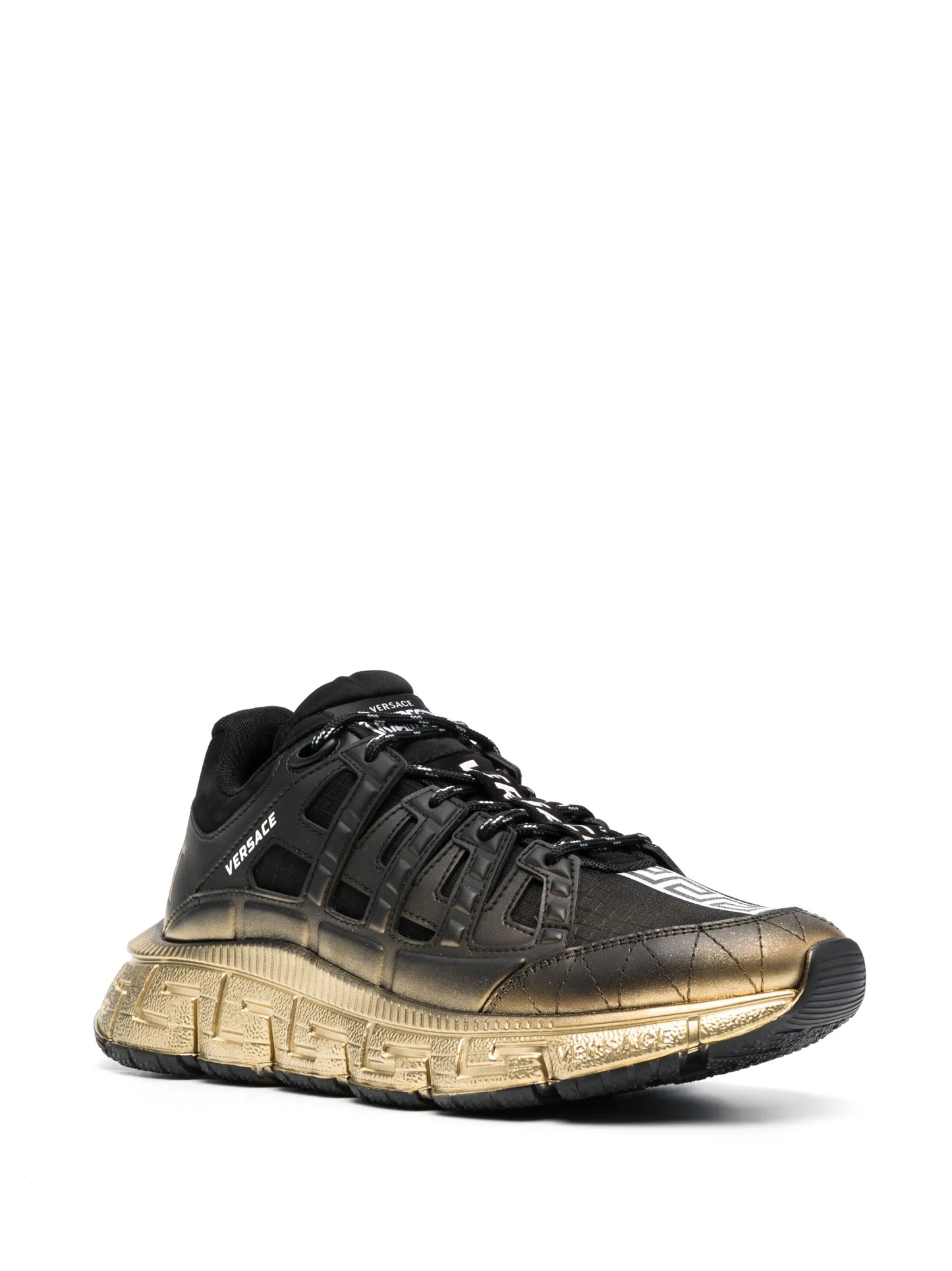 lettering sole leather sneakers
