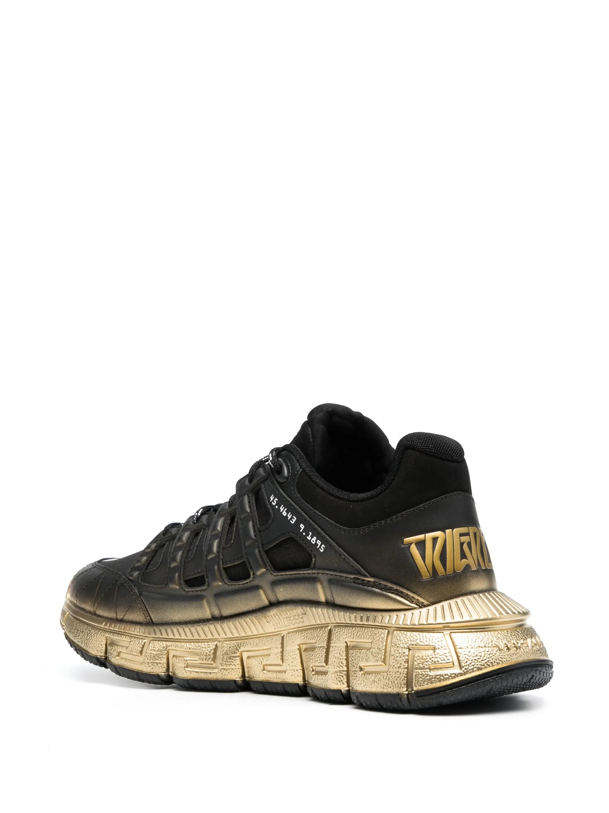 lettering sole leather sneakers