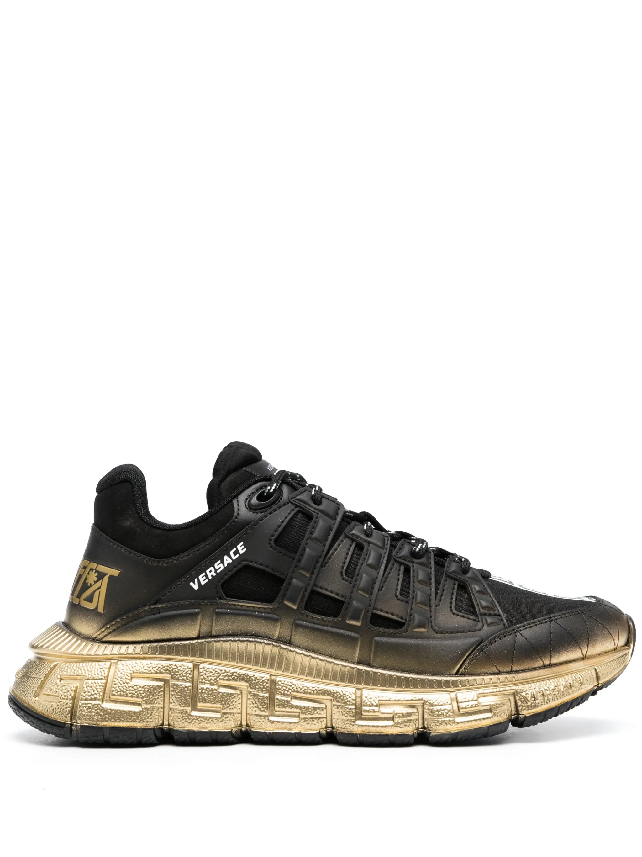lettering sole leather sneakers