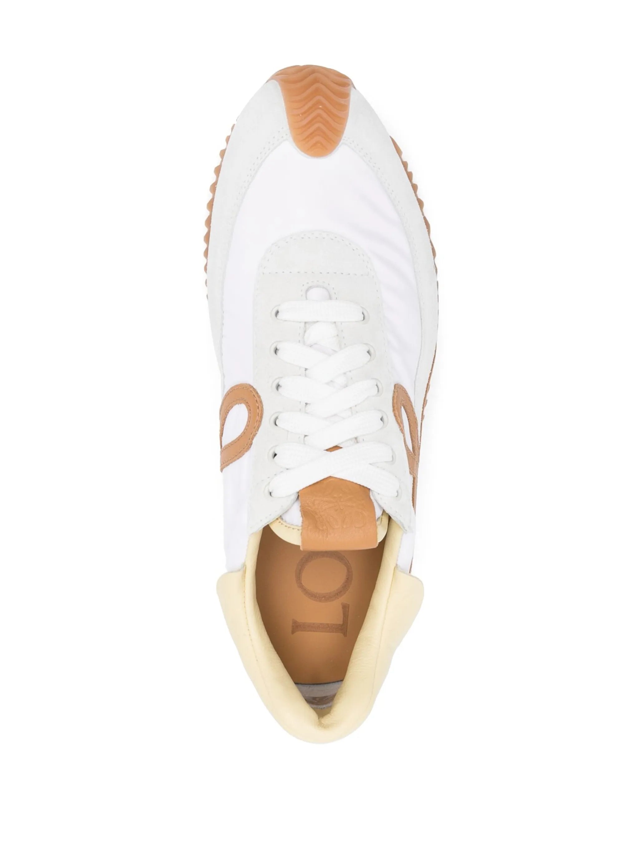 panelled almond-toe sneakers