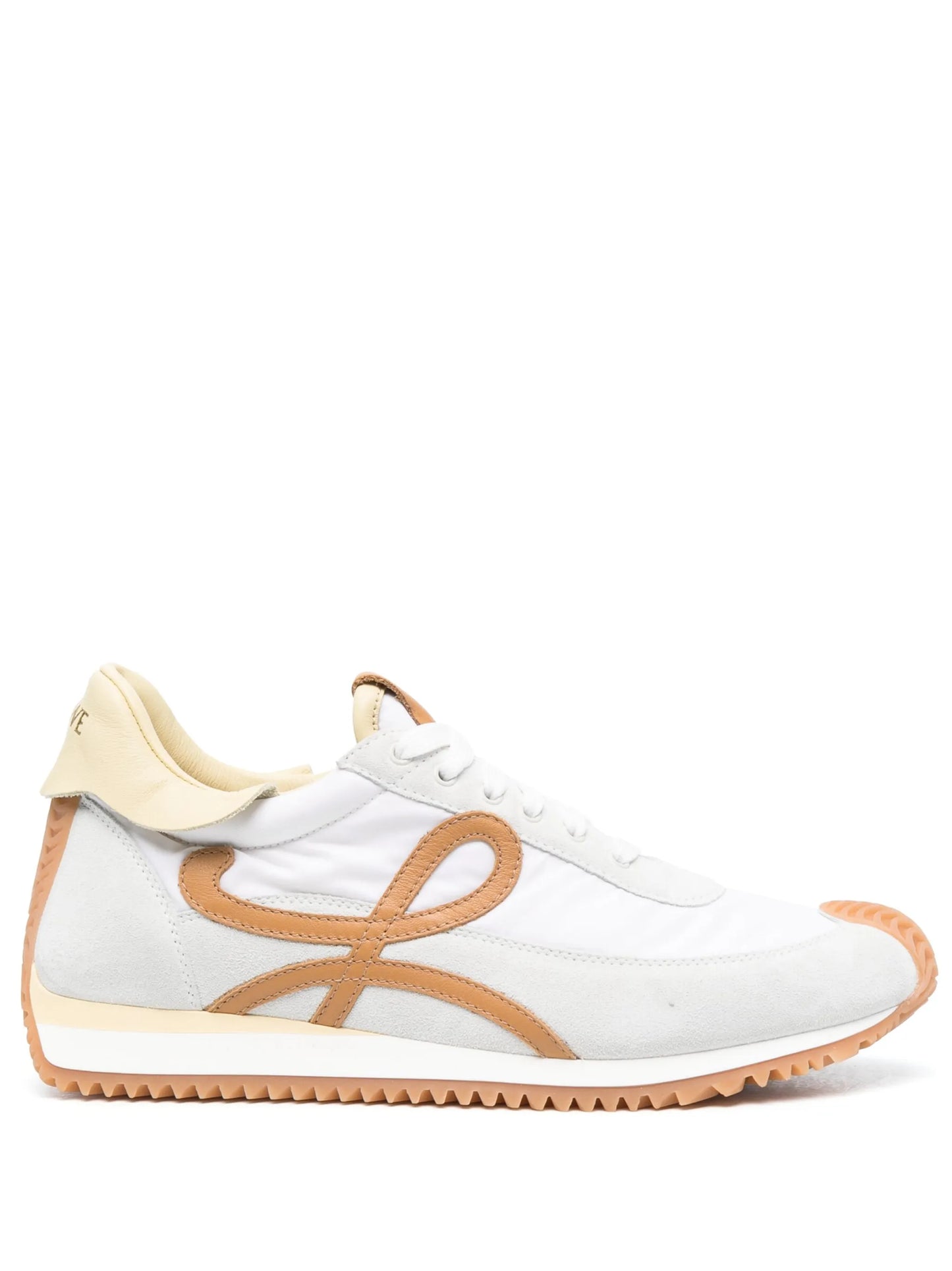 panelled almond-toe sneakers