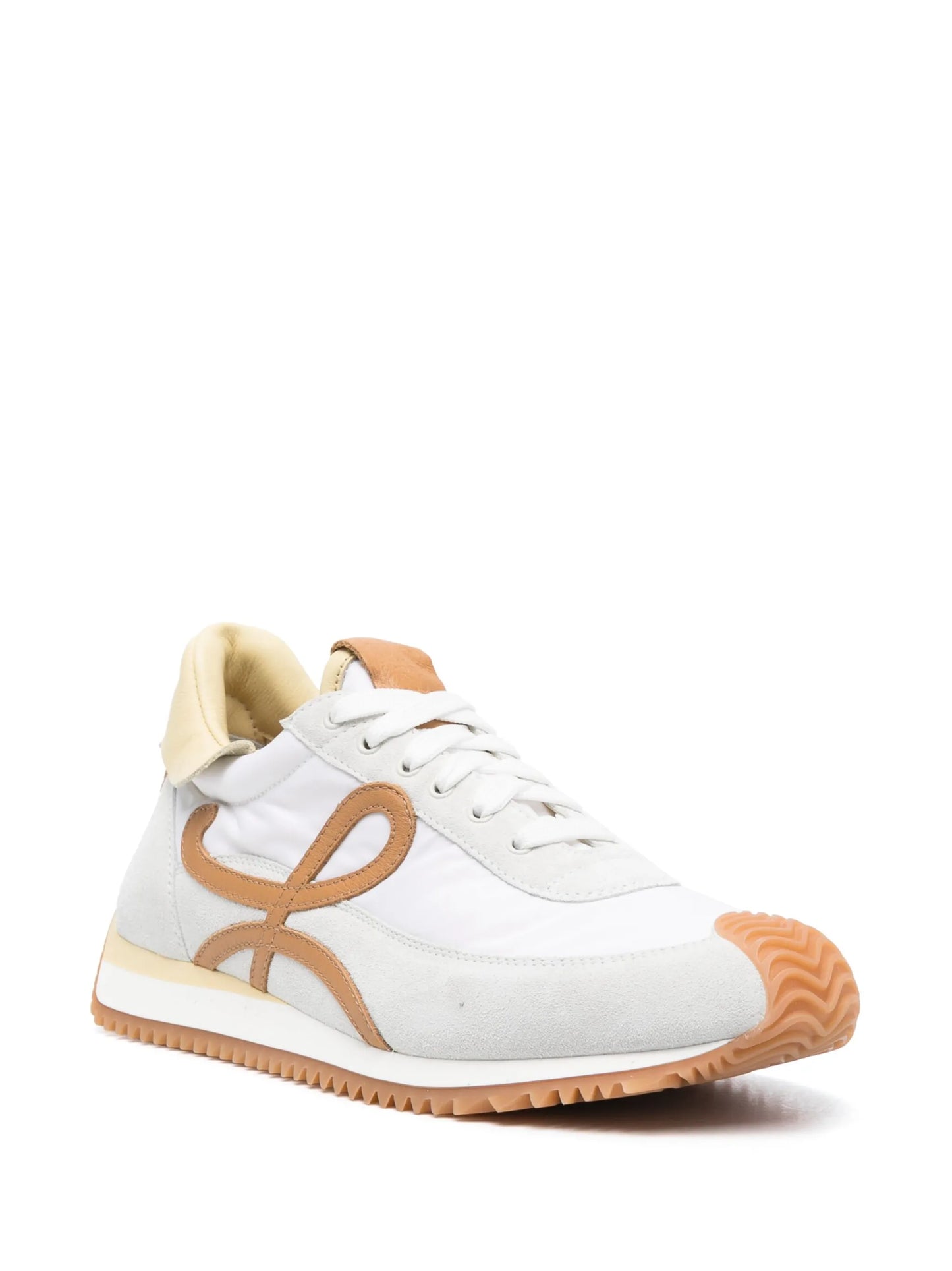 panelled almond-toe sneakers