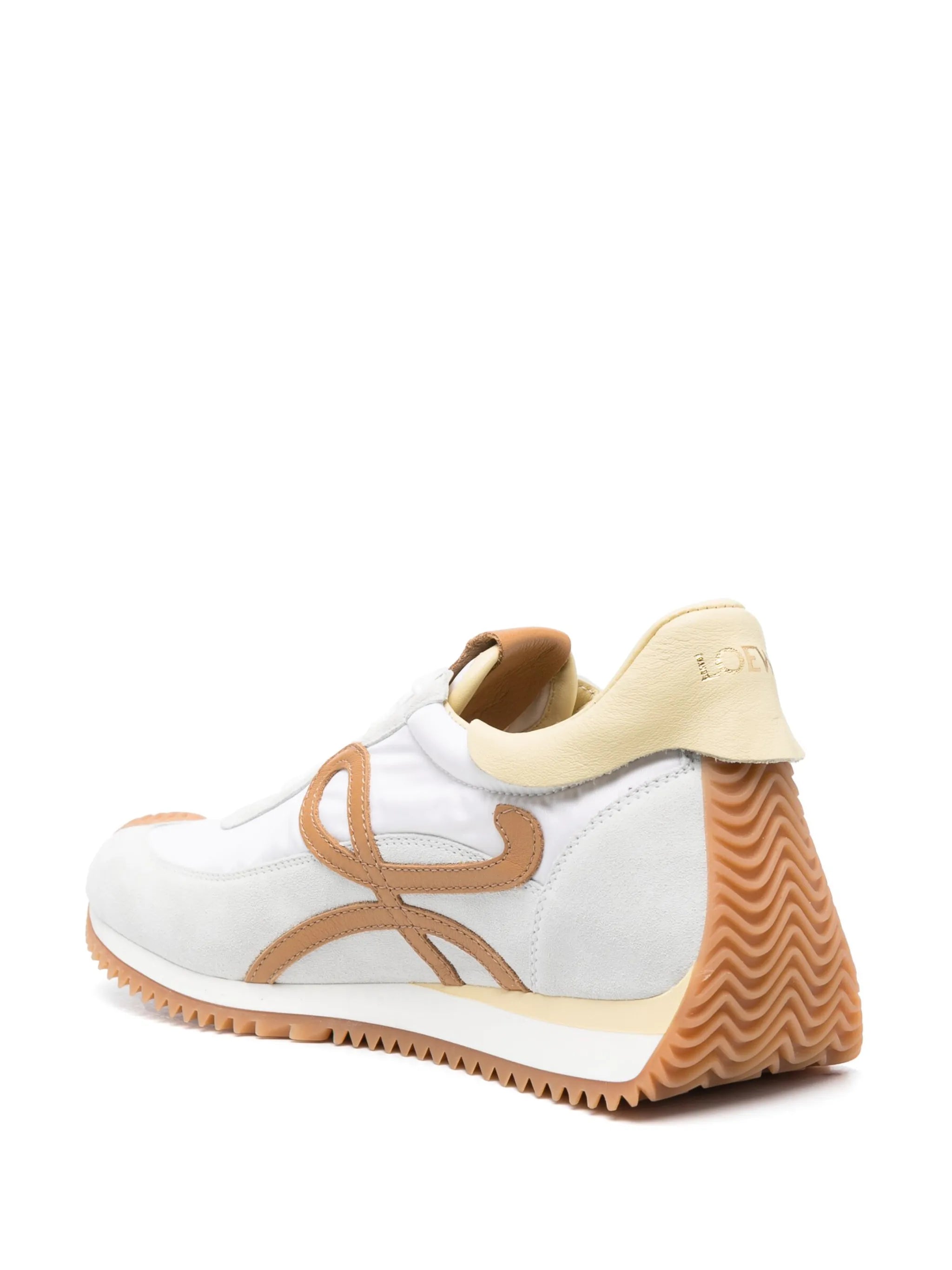 panelled almond-toe sneakers