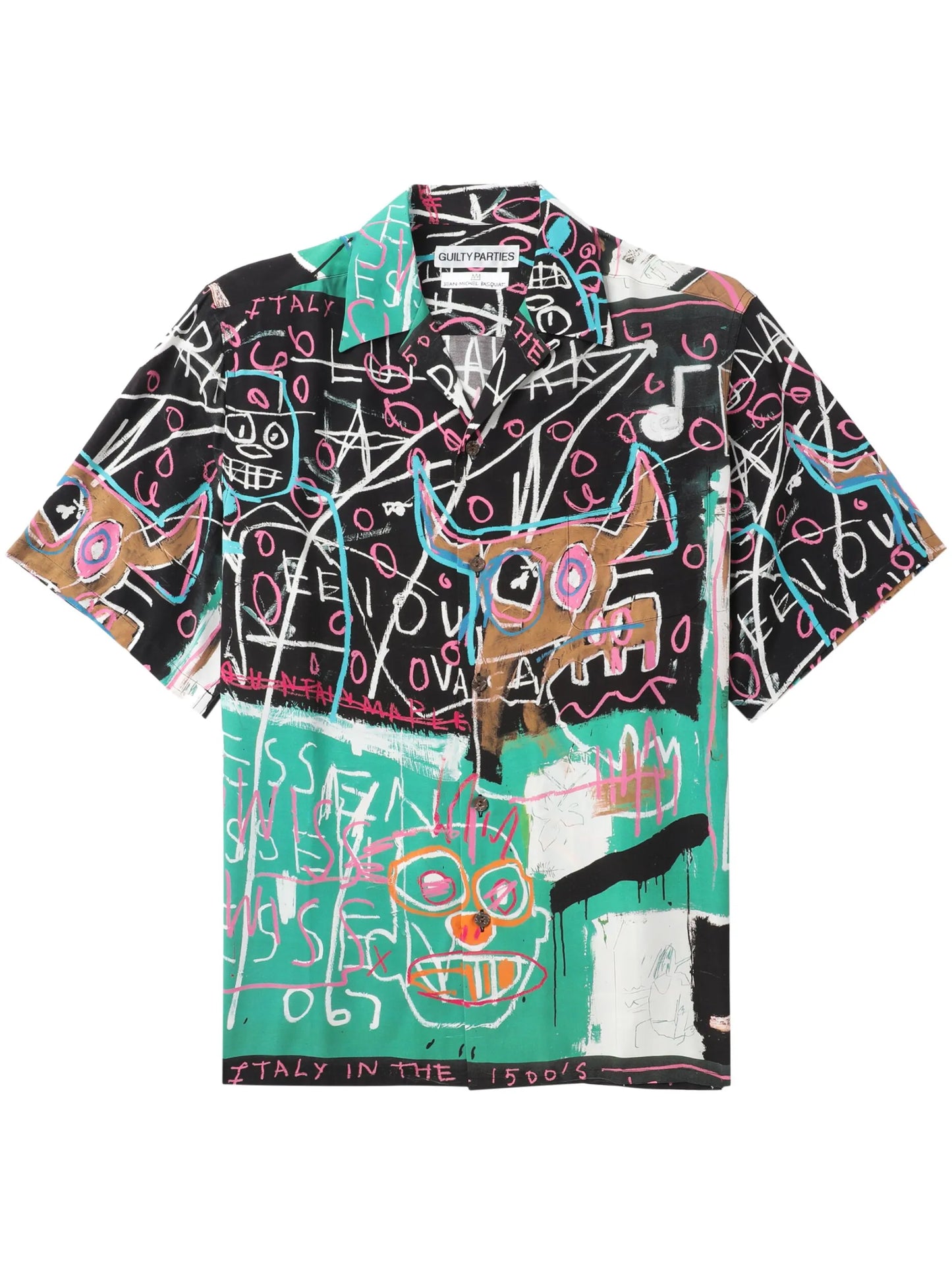 x Jean-Michel Basquiat painterly-print shirt