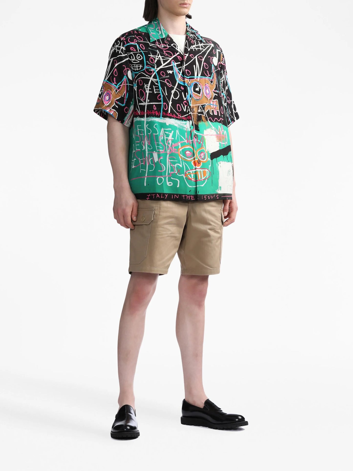 x Jean-Michel Basquiat painterly-print shirt