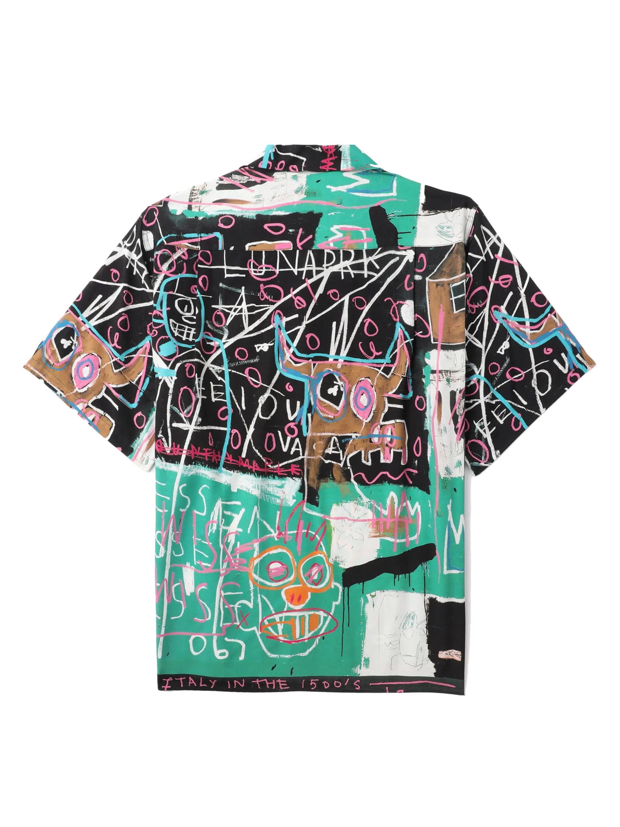 x Jean-Michel Basquiat painterly-print shirt