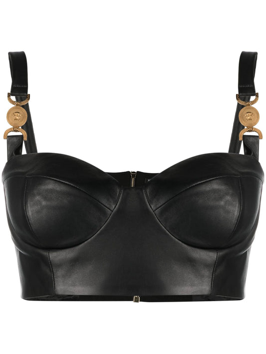 Medusa '95 leather bustier top