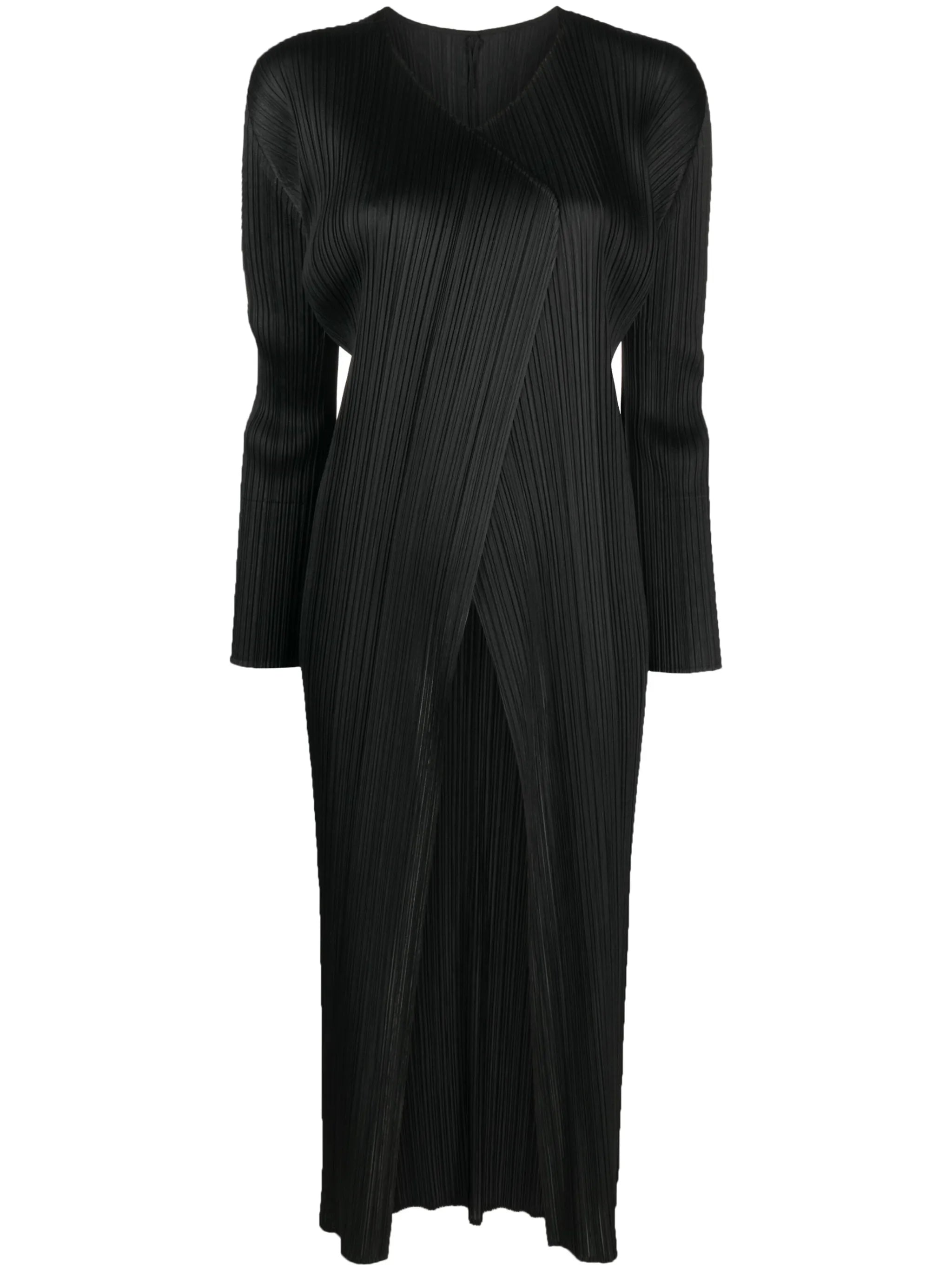 Monthly Colors plissé single-breasted coat