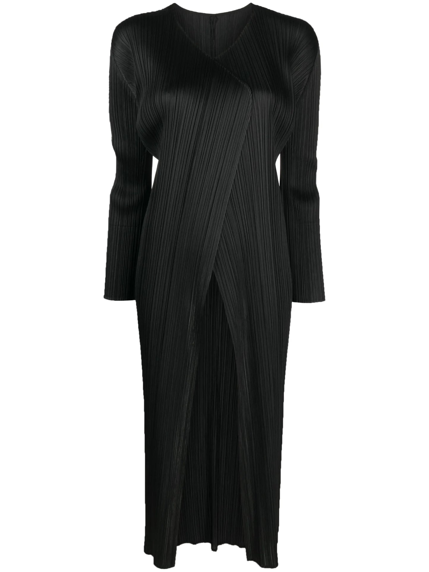 Monthly Colors plissé single-breasted coat