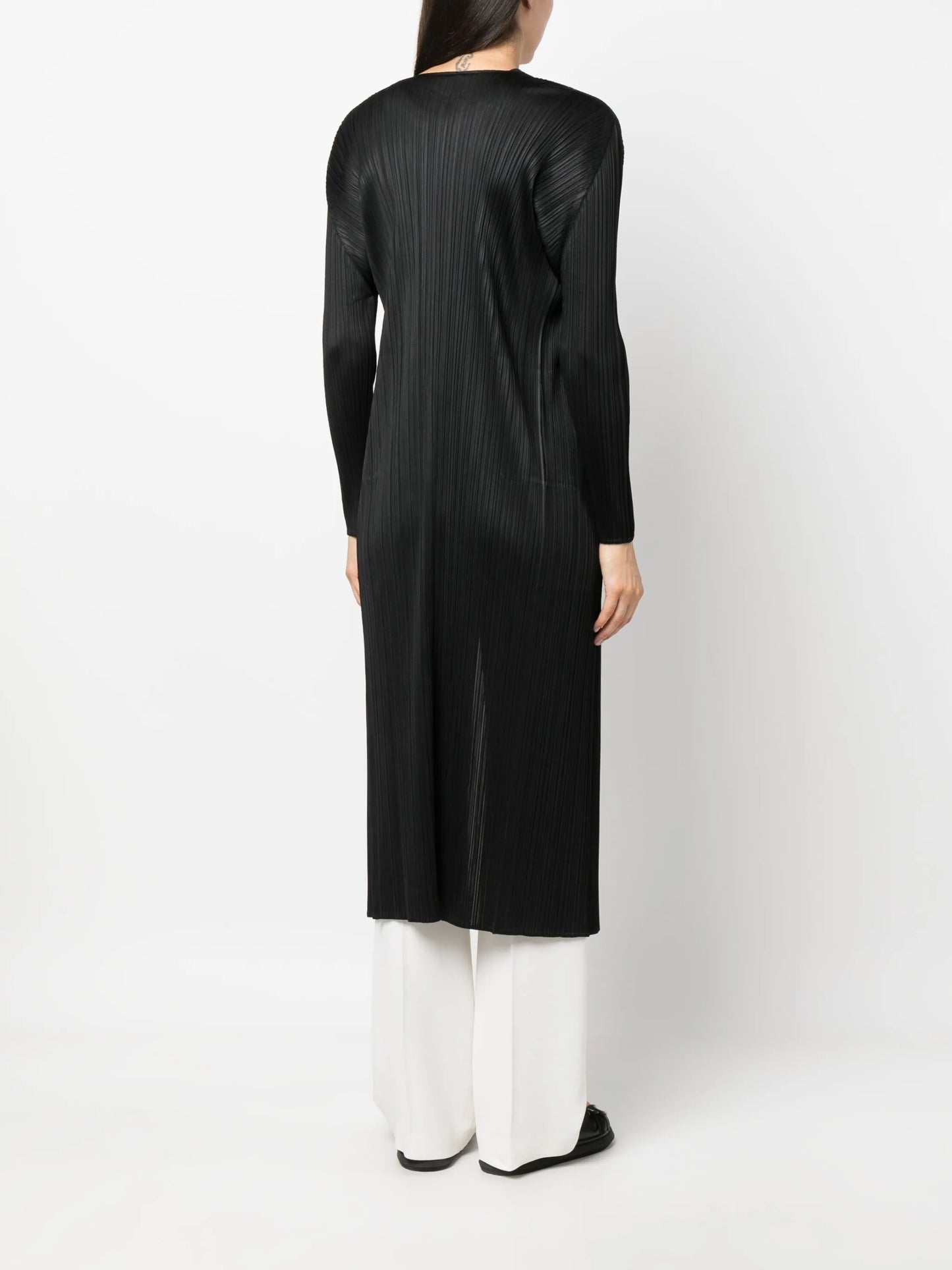 Monthly Colors plissé single-breasted coat