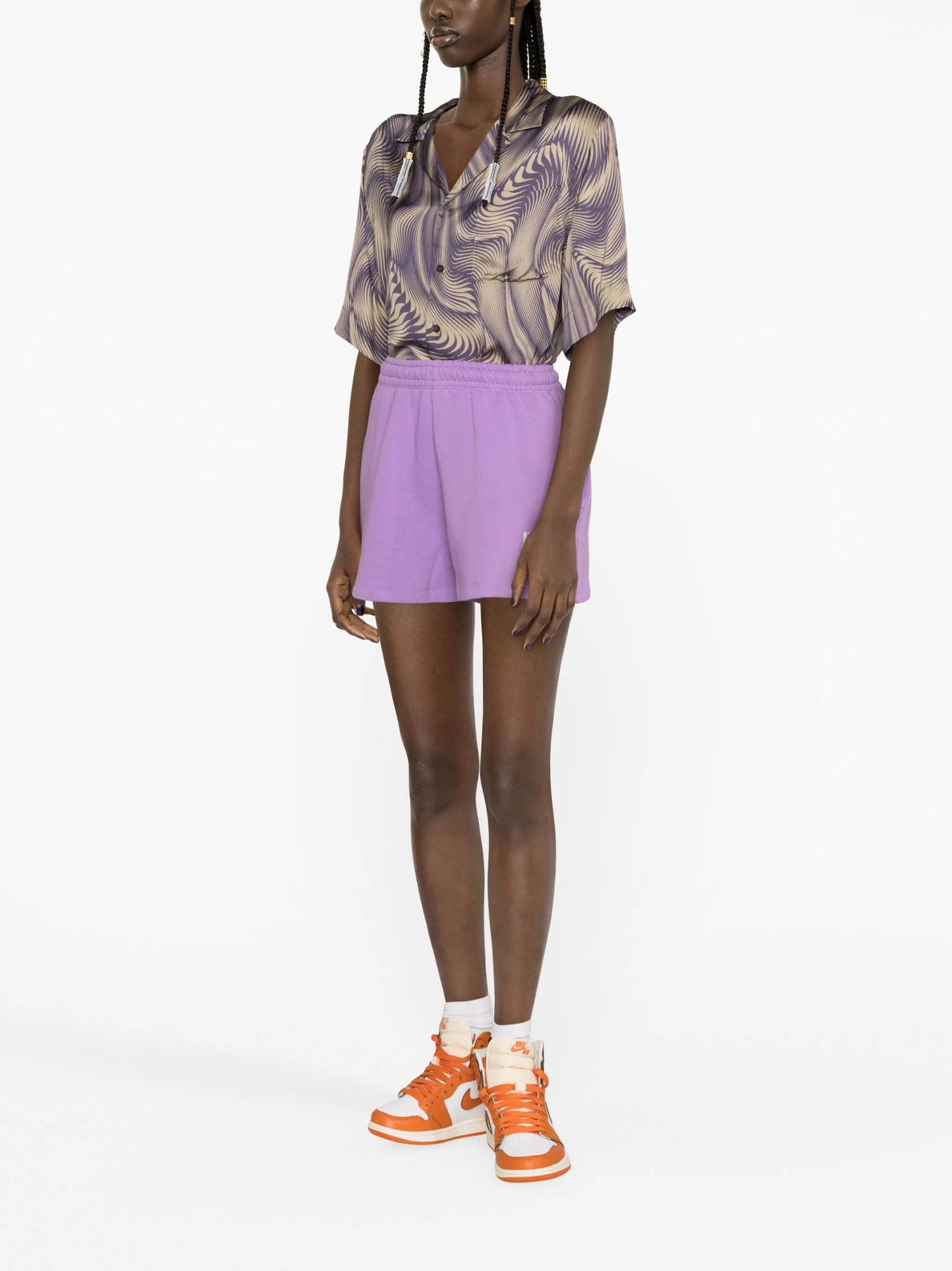 logo-embroidered track shorts