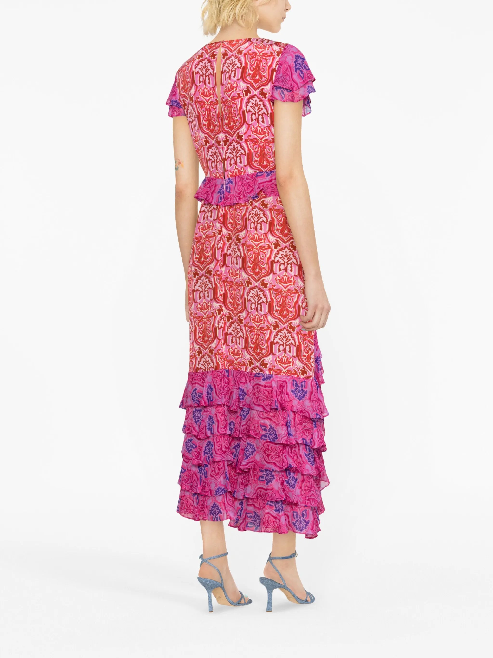 Thanvi printed silk midi dress