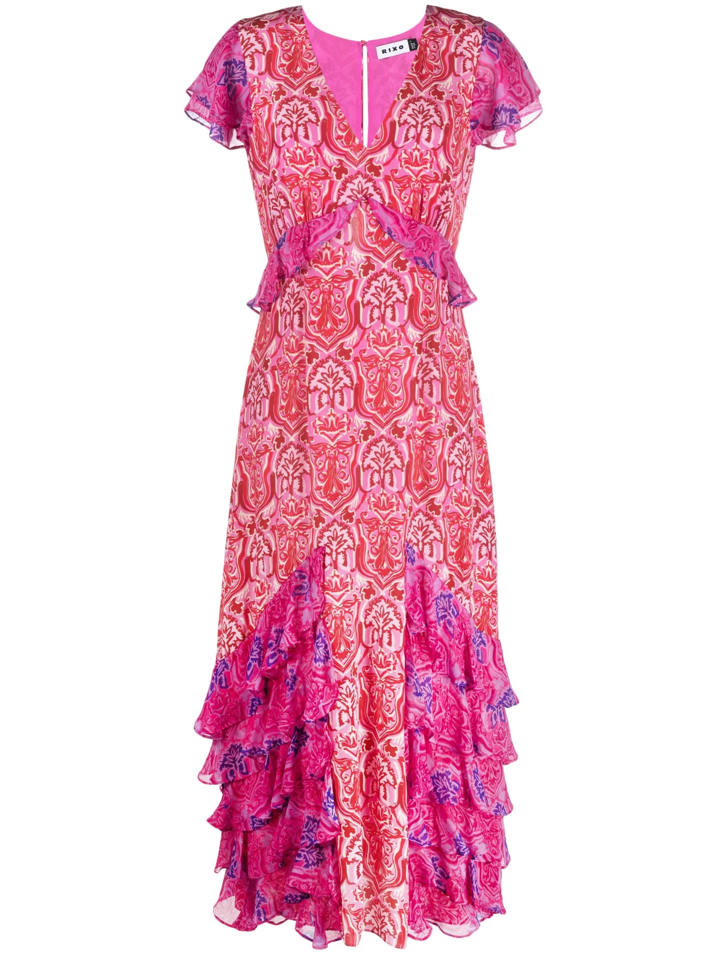 Thanvi printed silk midi dress