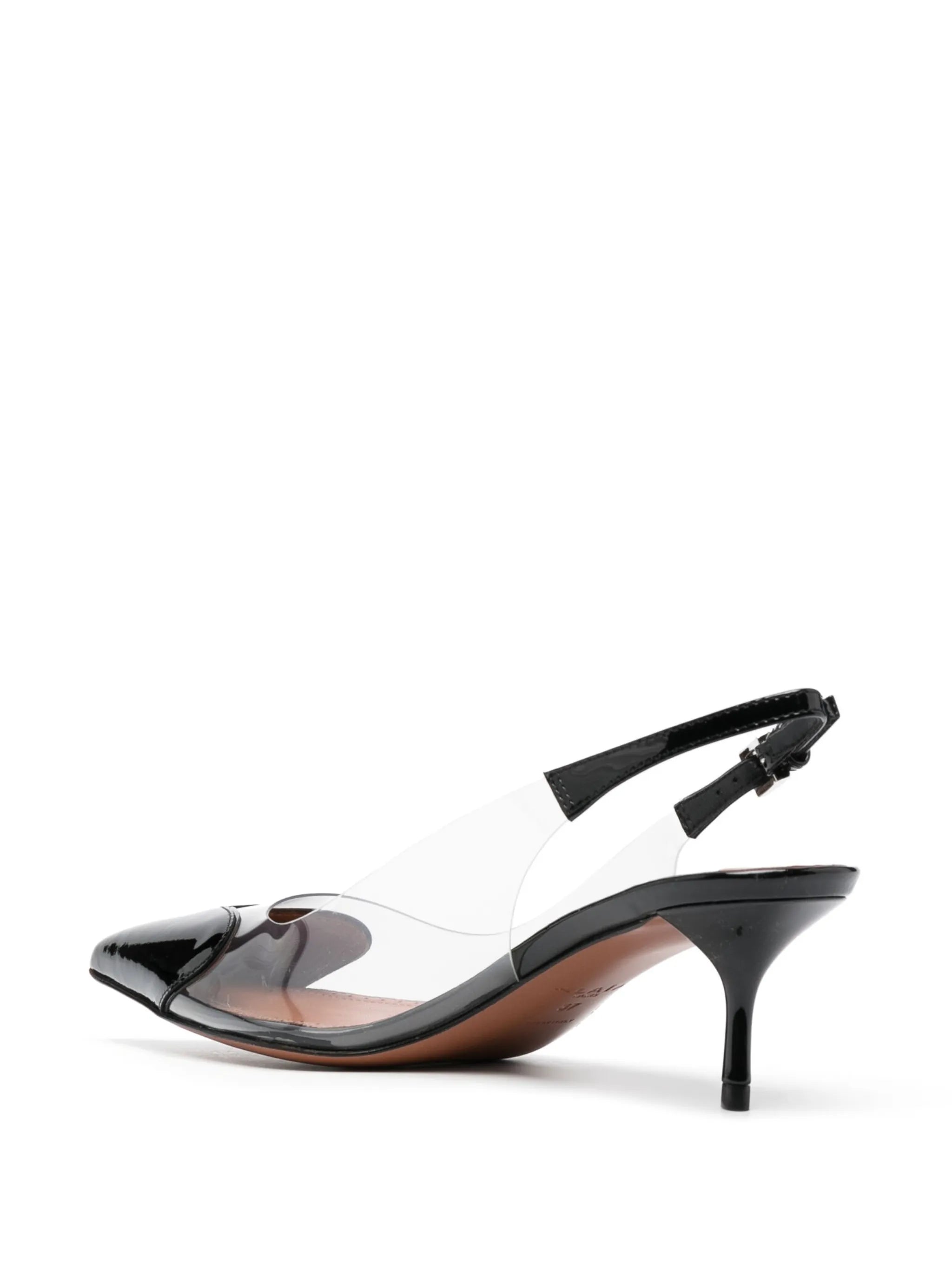 LE CŒUR patent-calf leather slingback pumps