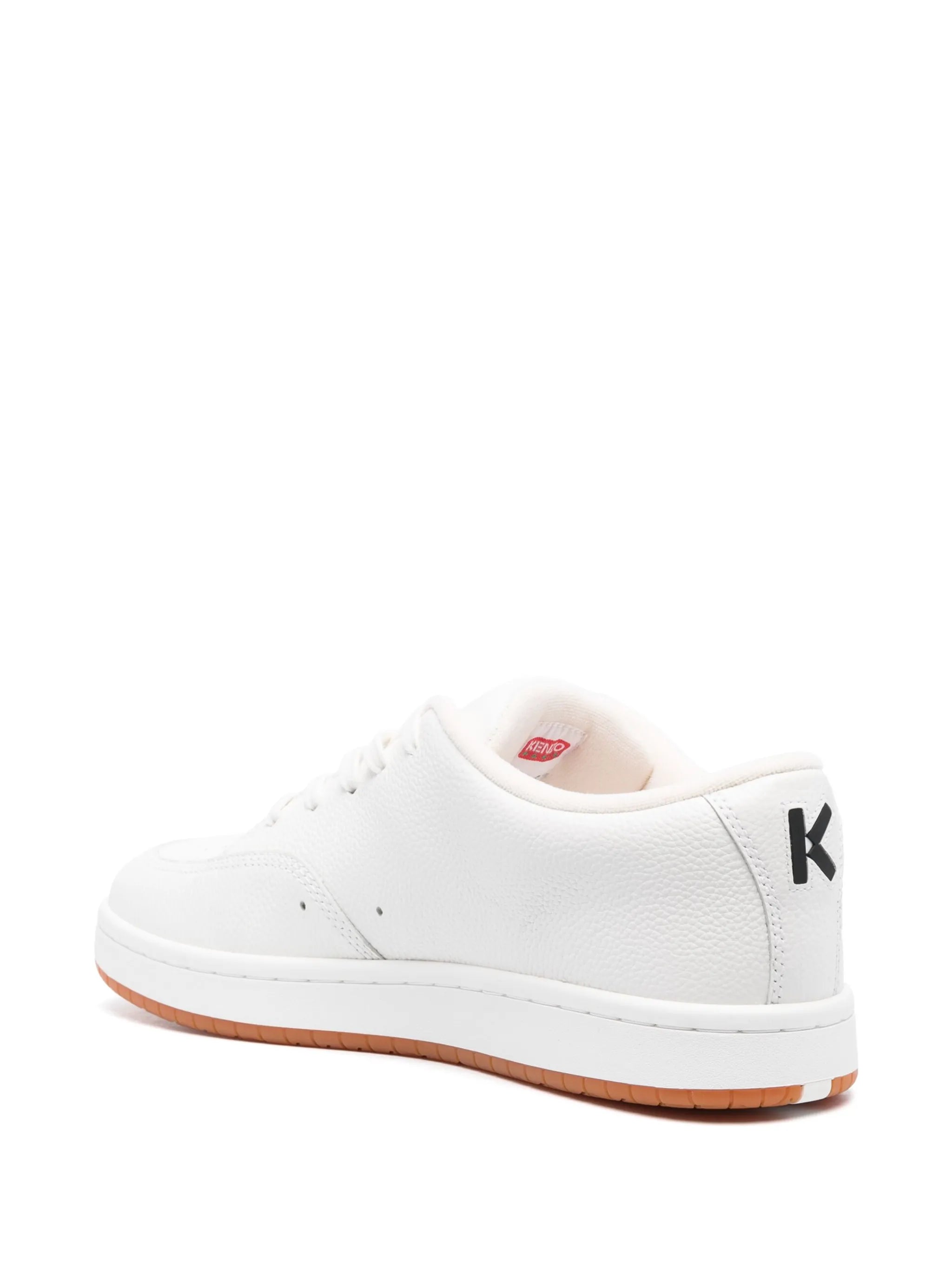 embroidered-logo lace-up sneakers