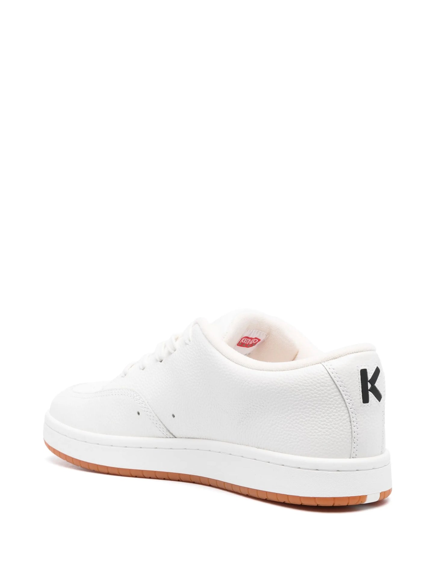 embroidered-logo lace-up sneakers