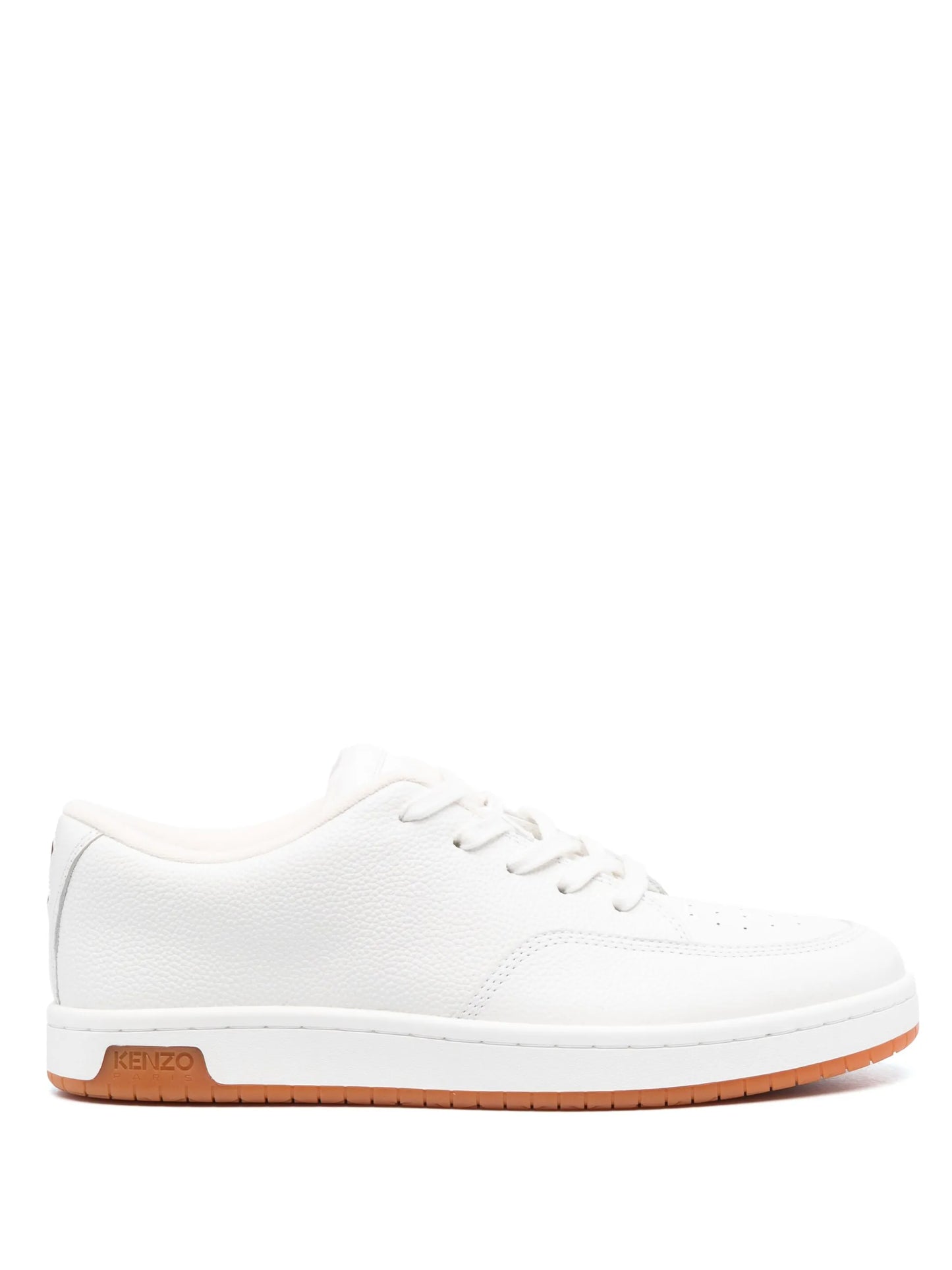 embroidered-logo lace-up sneakers