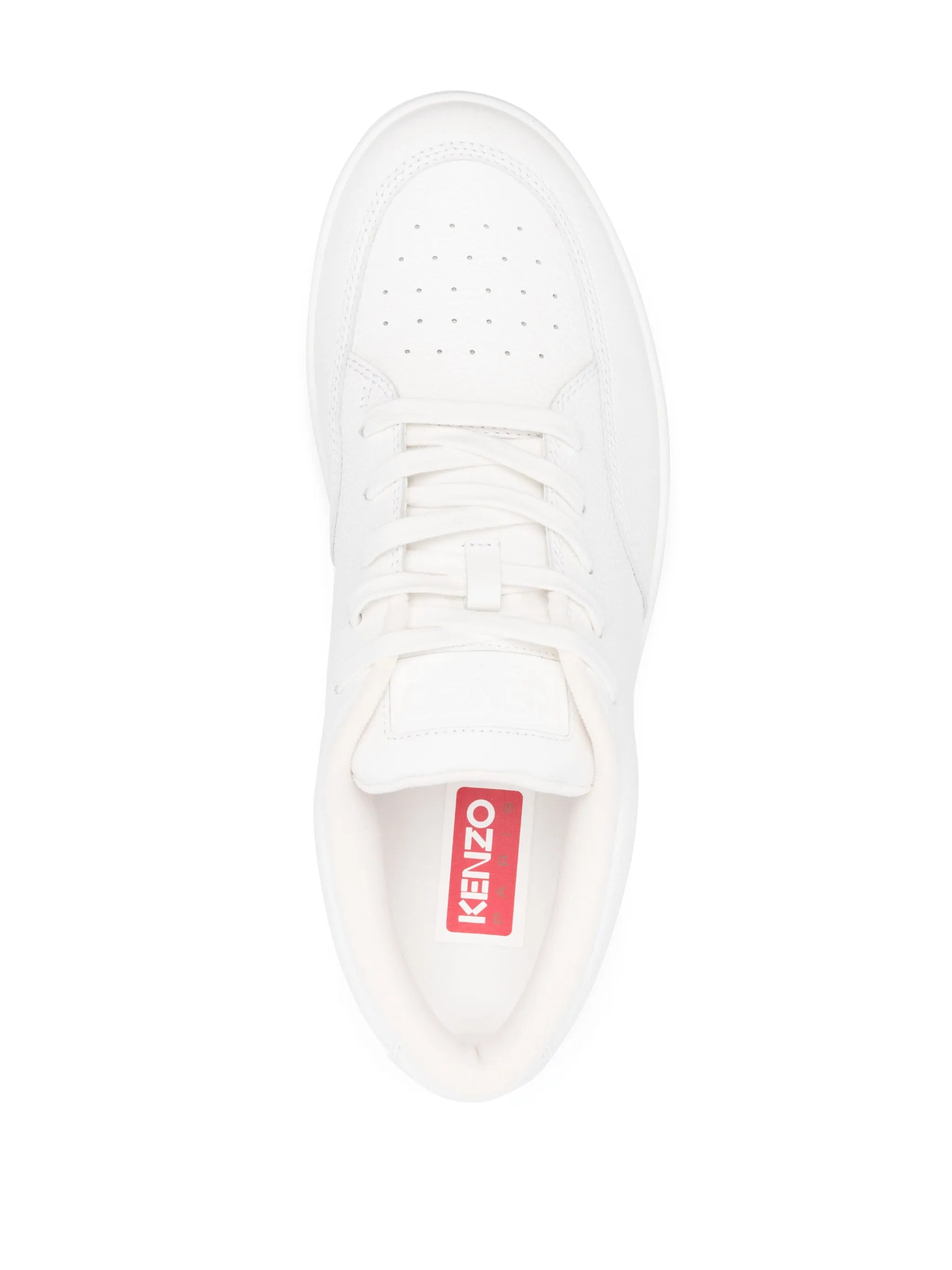 embroidered-logo lace-up sneakers
