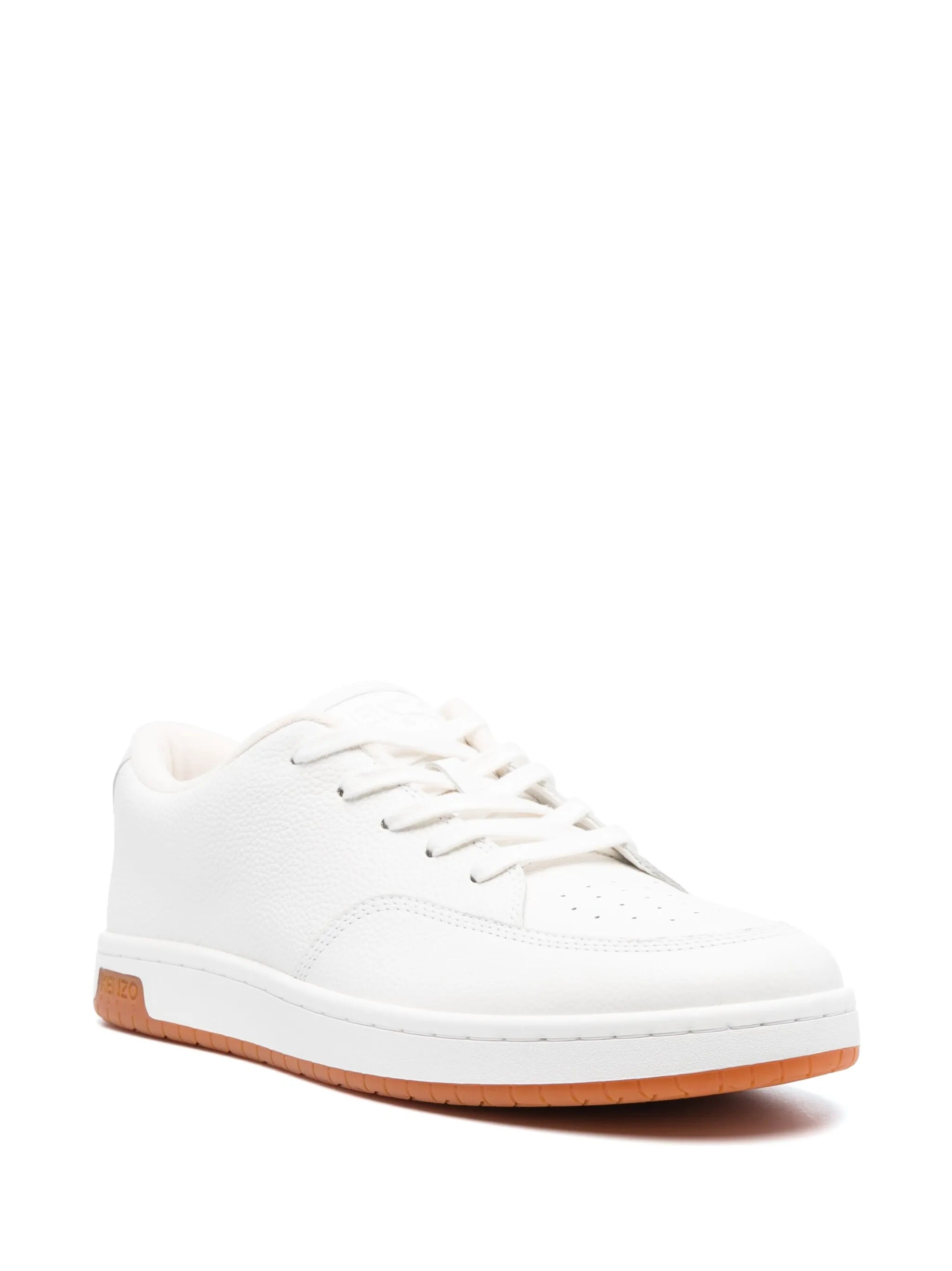 embroidered-logo lace-up sneakers