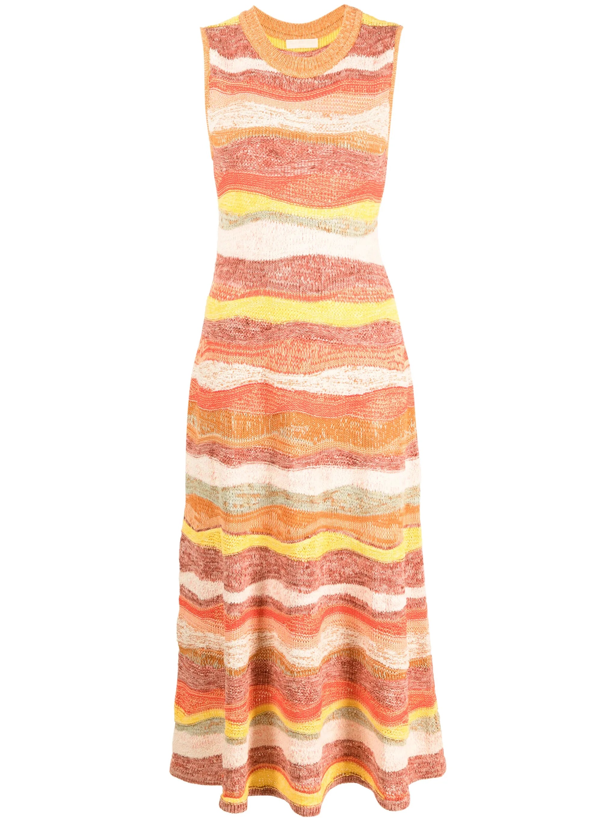striped midi dress