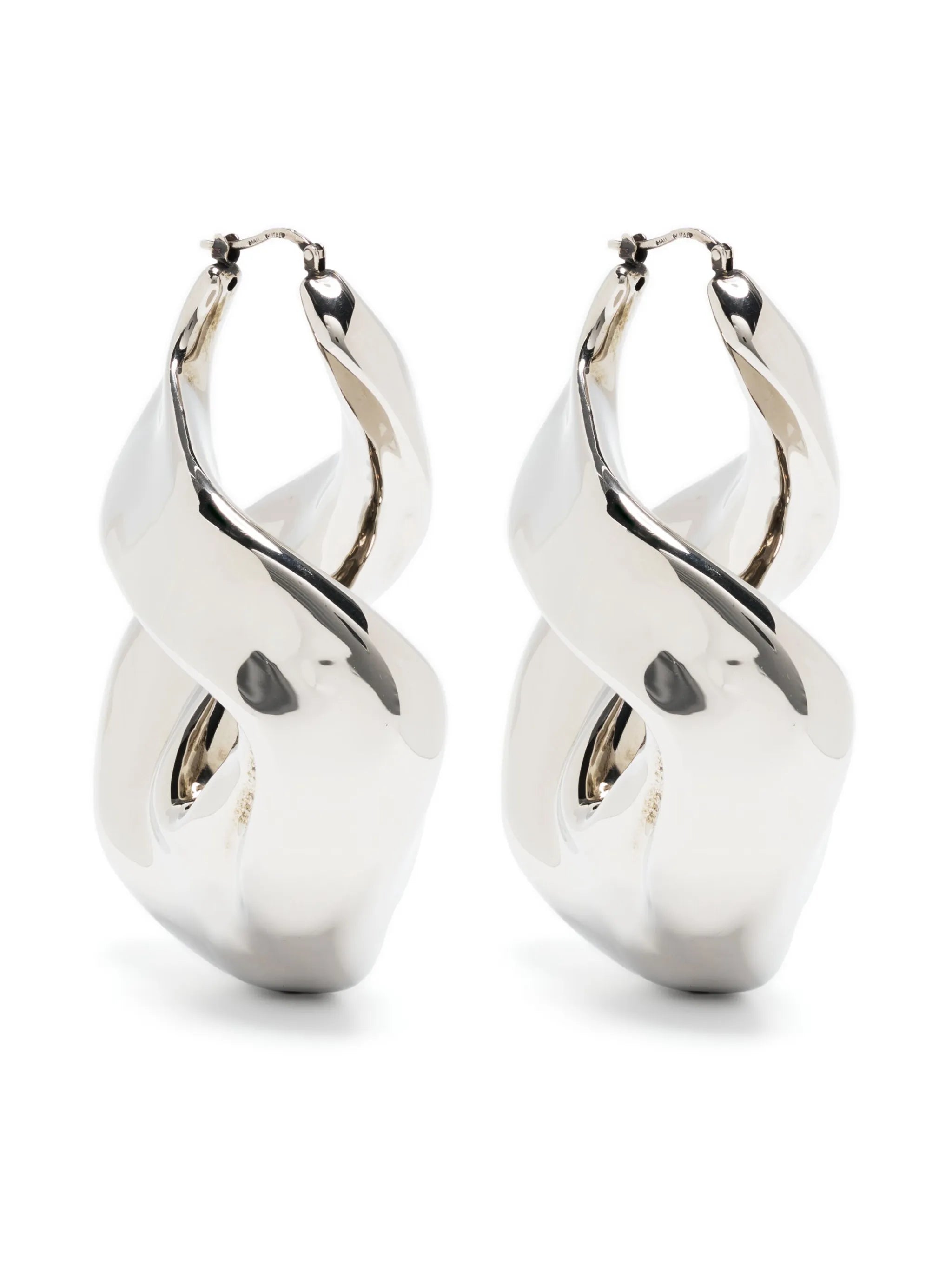 twisted hoop earrings