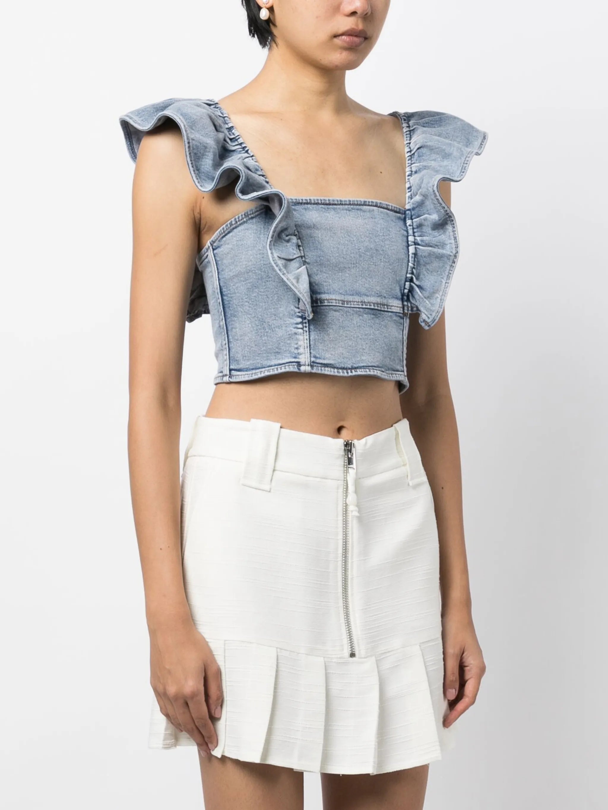 denim crop top