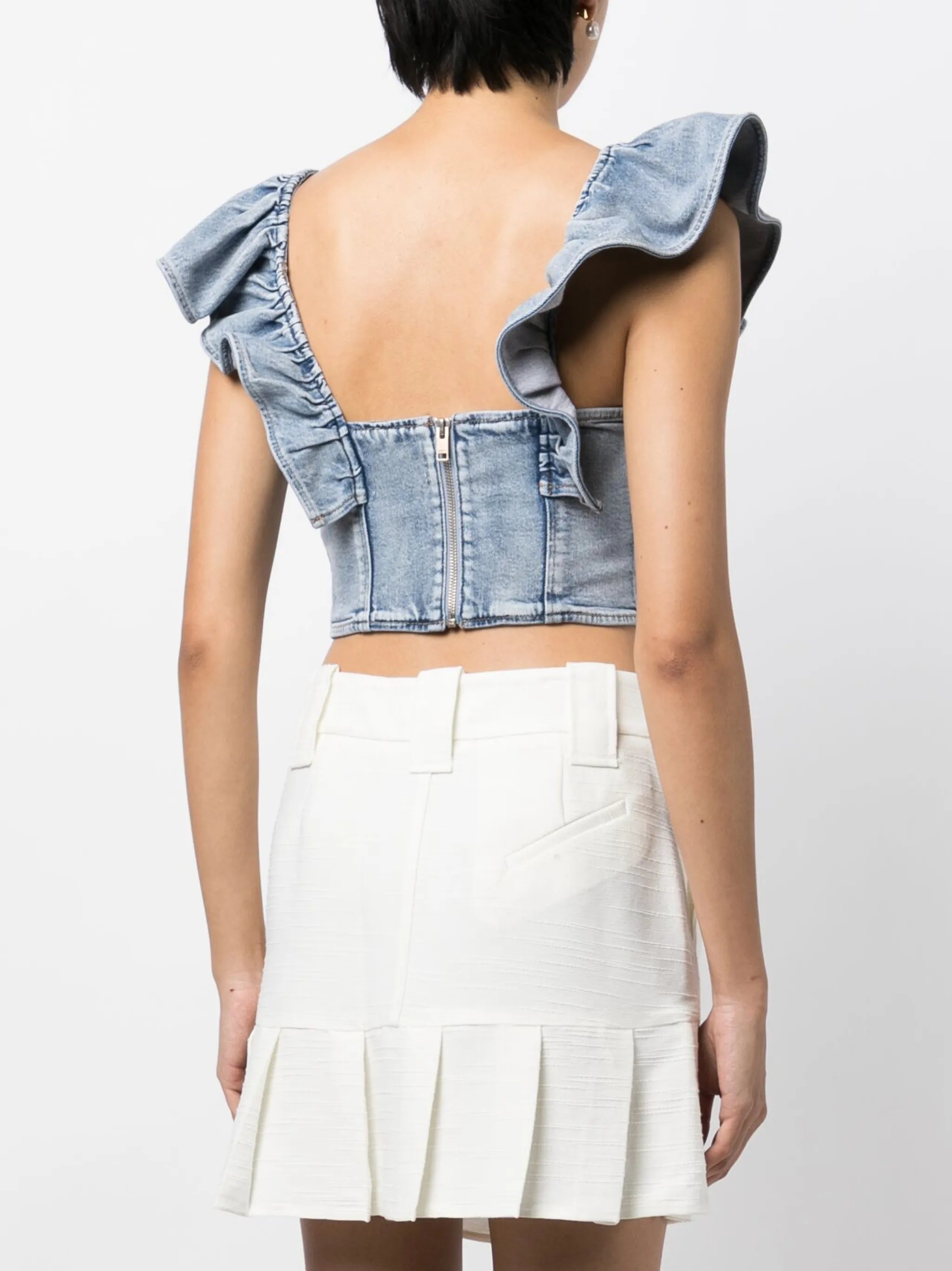 denim crop top