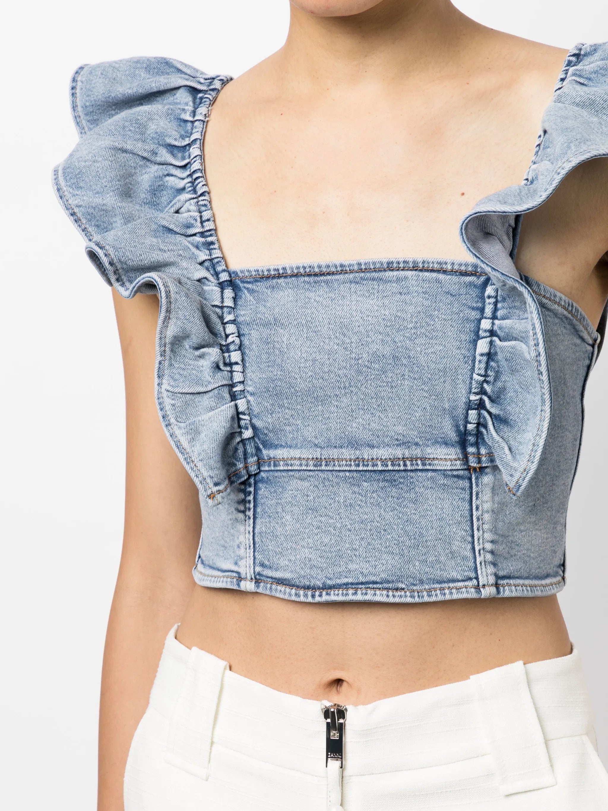 denim crop top